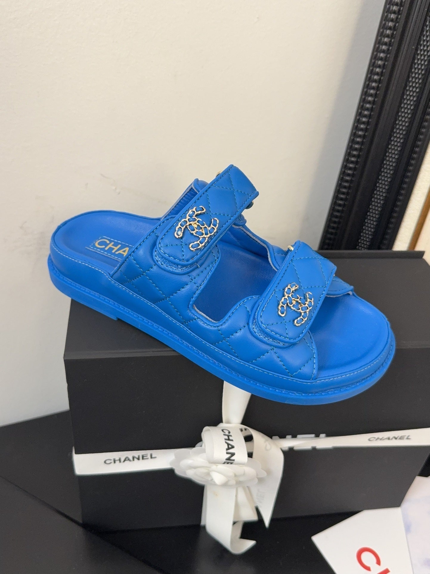 CC 25 Dad Sandal Mule Blue Calfskin