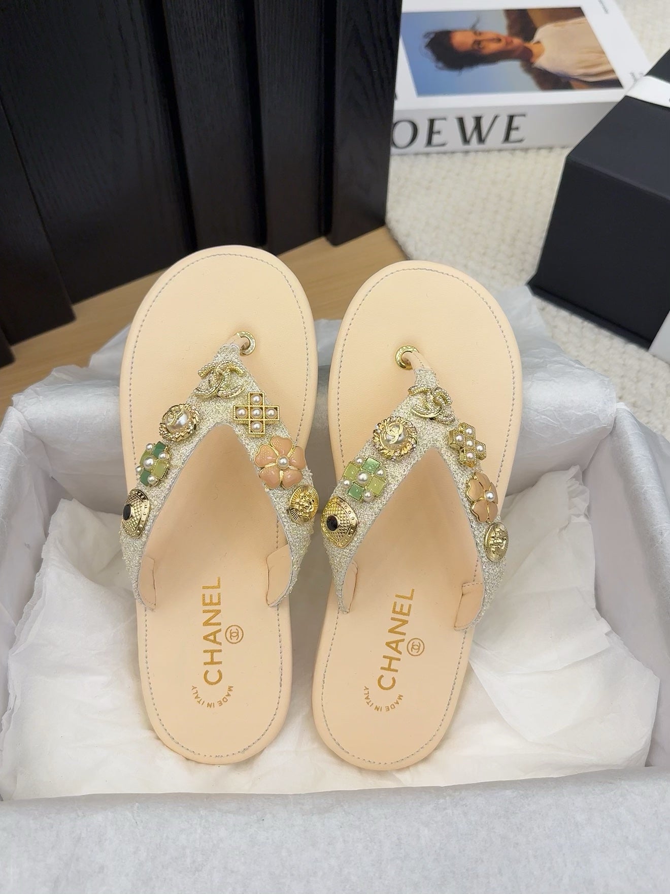 CC 25 Thong Sandal Beige