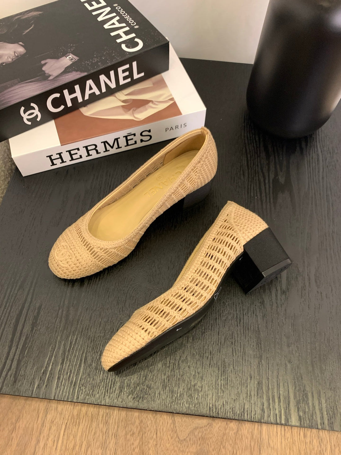 CC 25p Ballet Heel 50mm Beige Raffia