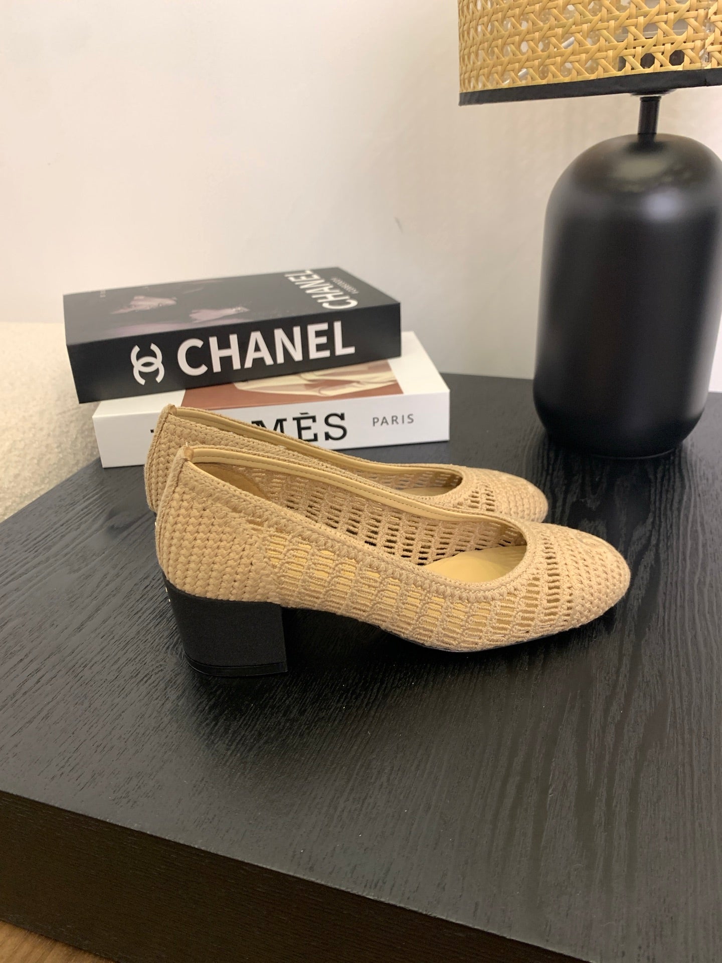 CC 25p Ballet Heel 50mm Beige Raffia