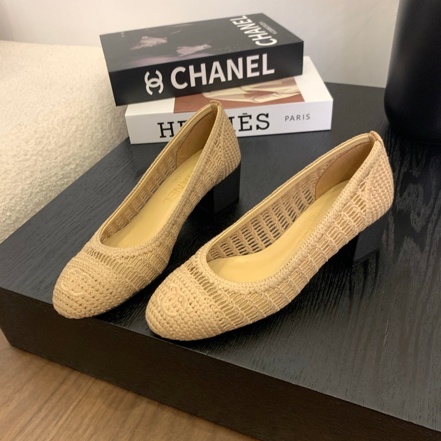 CC 25p Ballet Heel 50mm Beige Raffia