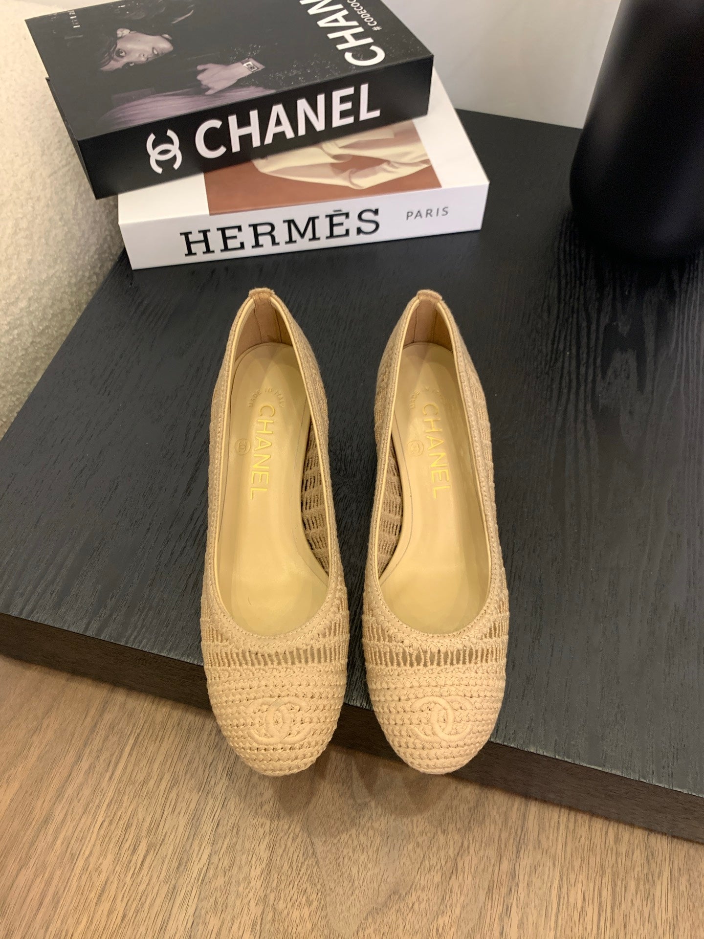 CC 25p Ballet Heel 50mm Beige Raffia