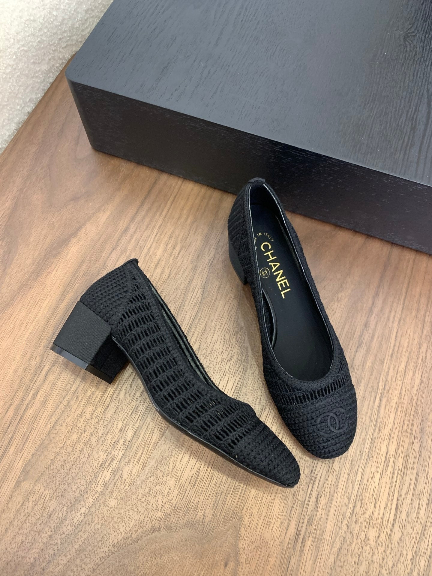 CC 25p Ballet Heel 50mm Black Raffia