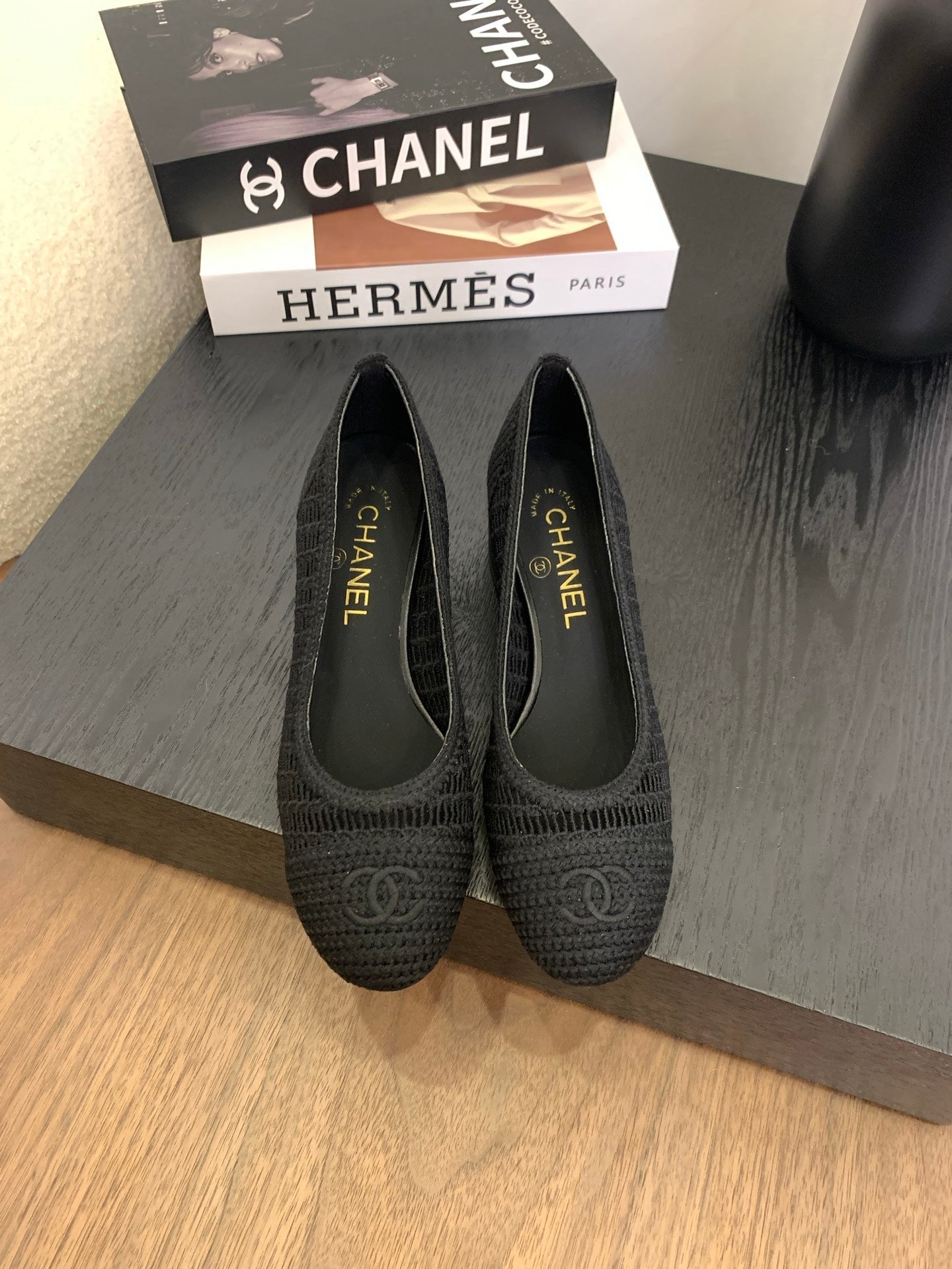 CC 25p Ballet Heel 50mm Black Raffia