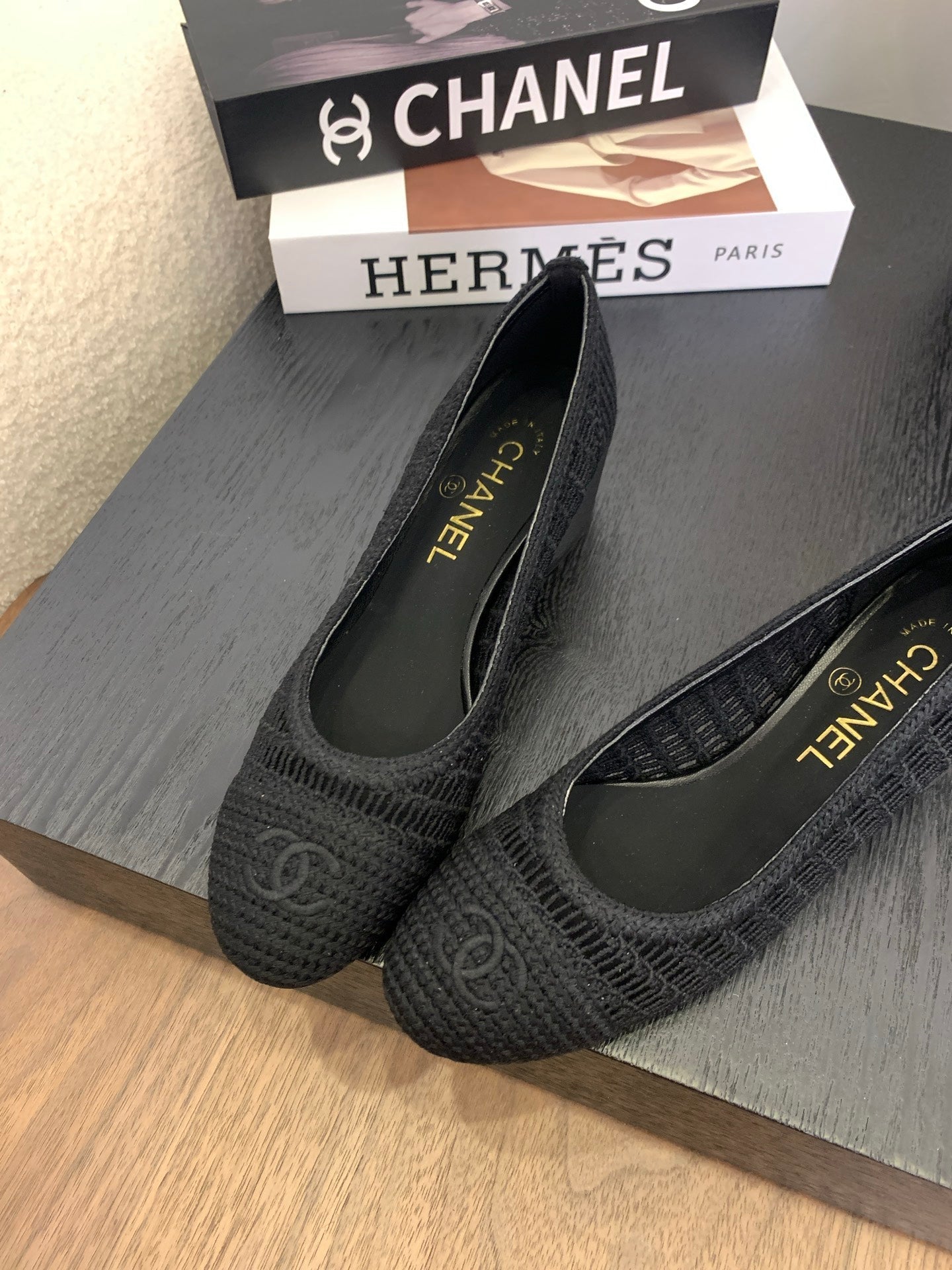 CC 25p Ballet Heel 50mm Black Raffia