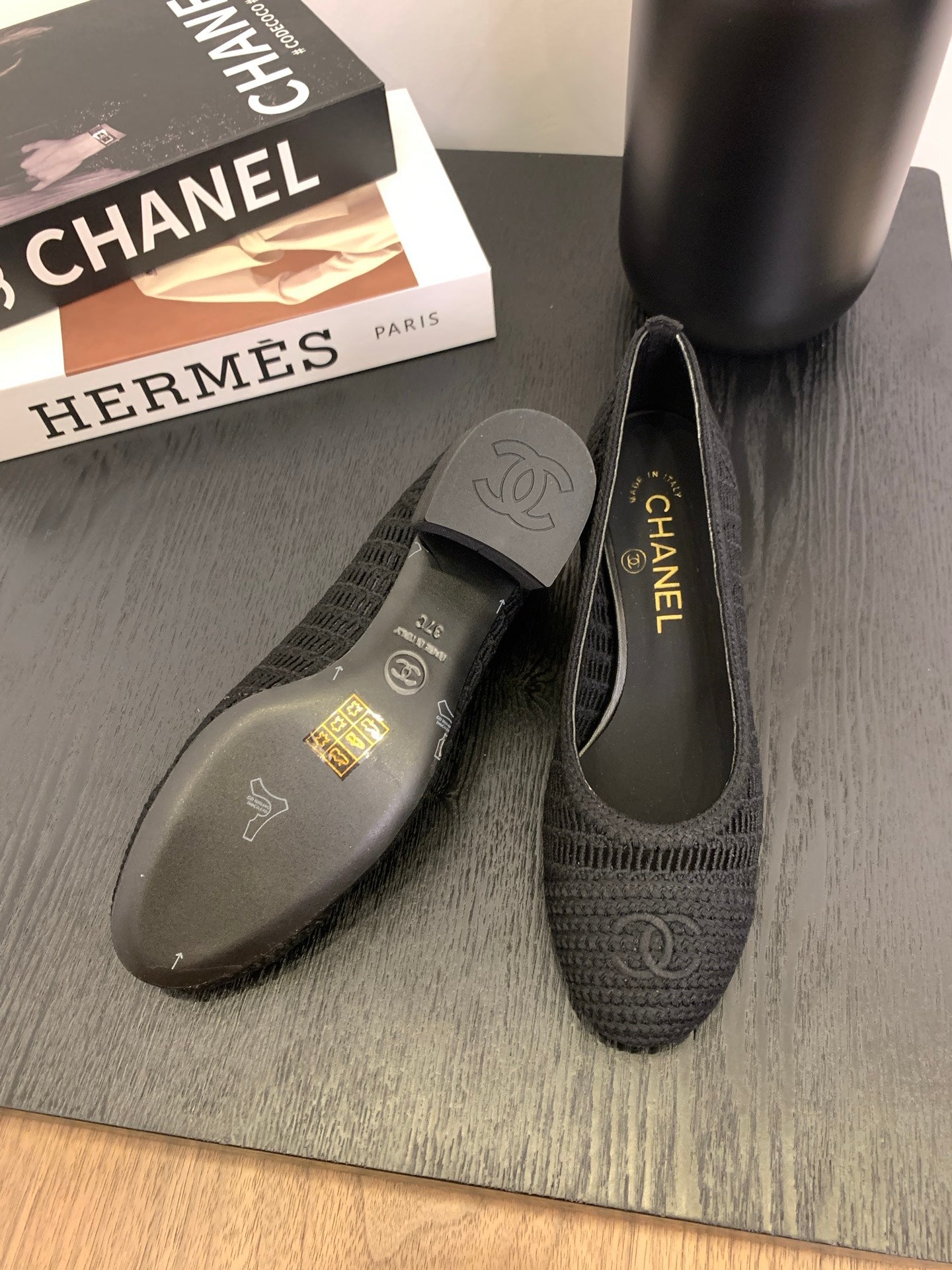 CC 25p Ballet Heel 50mm Black Raffia