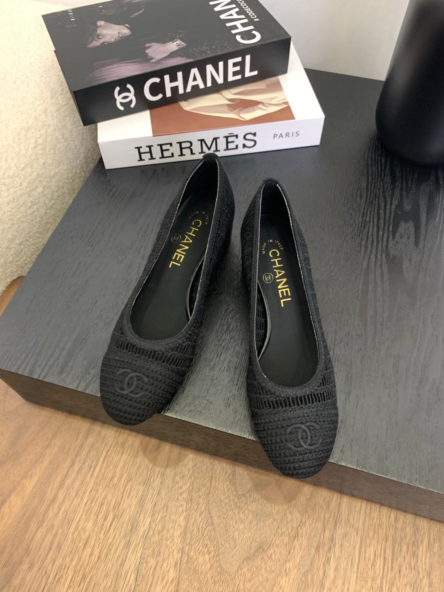 CC 25p Ballet Heel 50mm Black Raffia