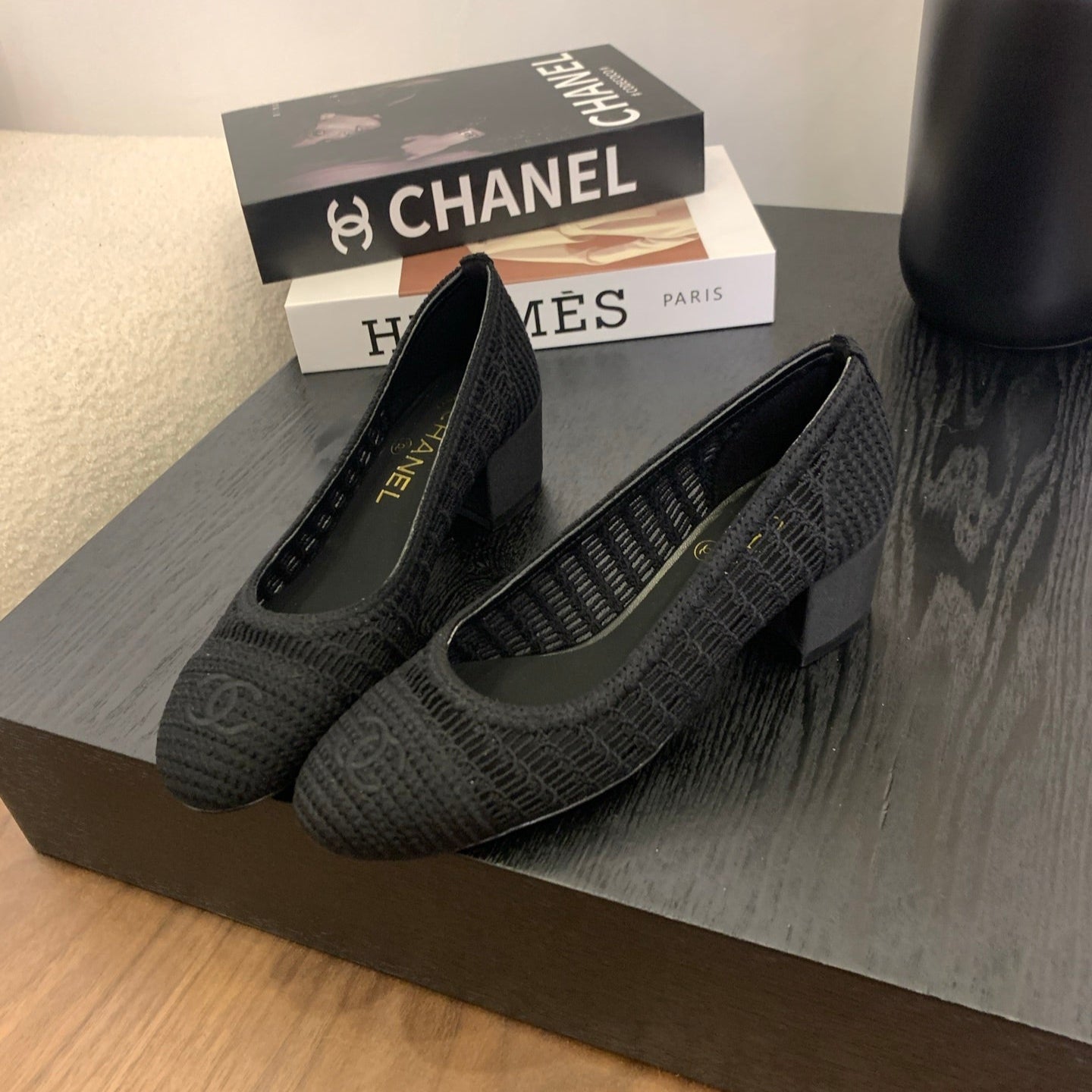 CC 25p Ballet Heel 50mm Black Raffia