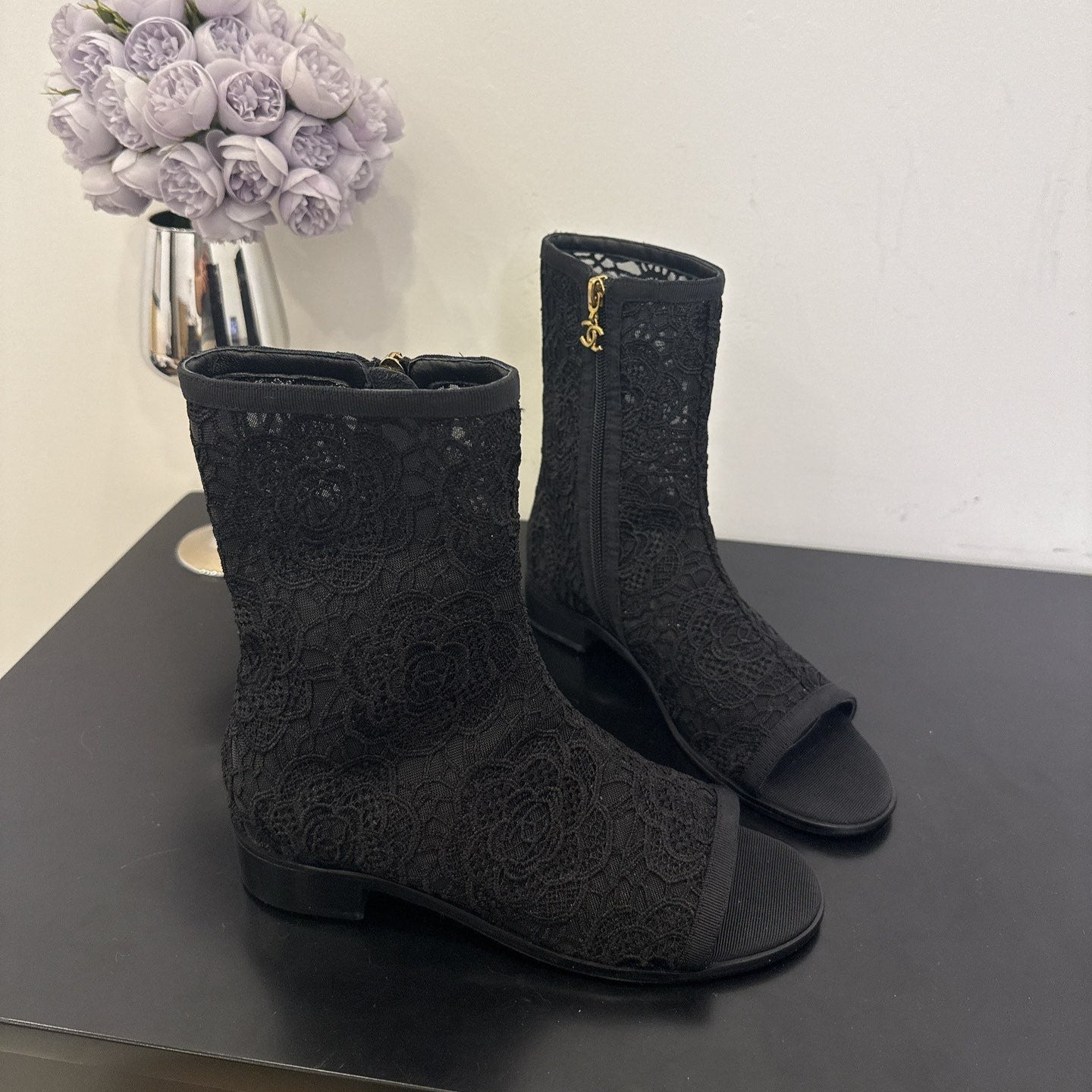 CC 25 Short Boot Black Mesh 354926