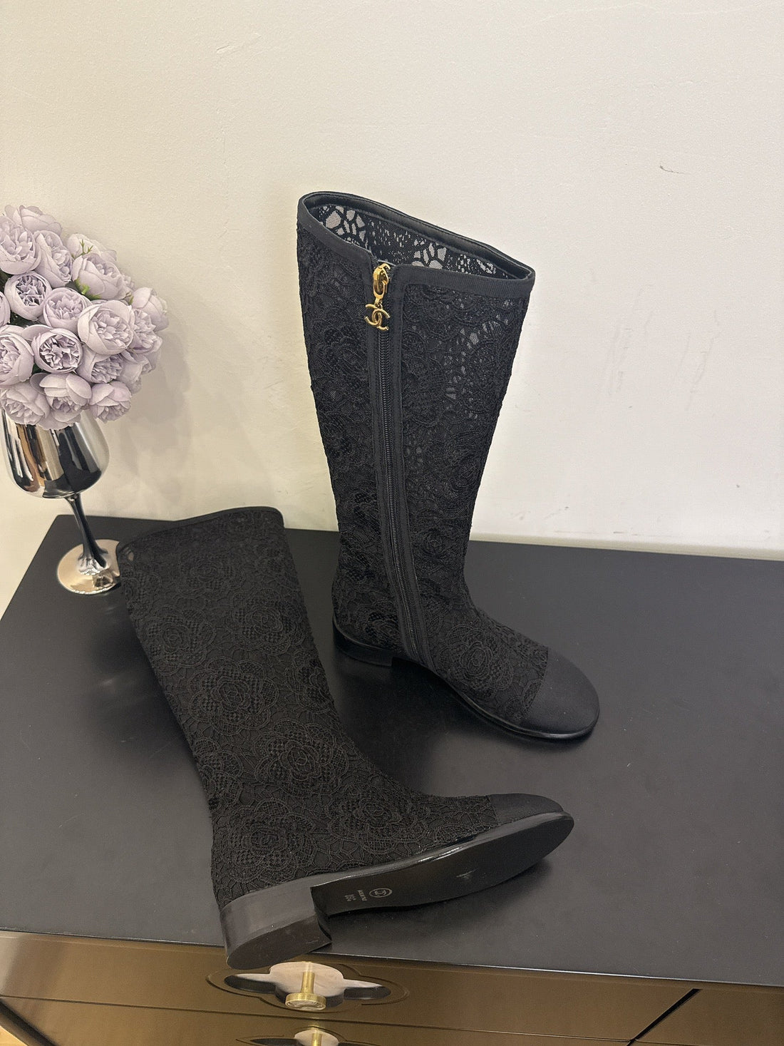 CC 25 Long Boot Black Mesh 354927