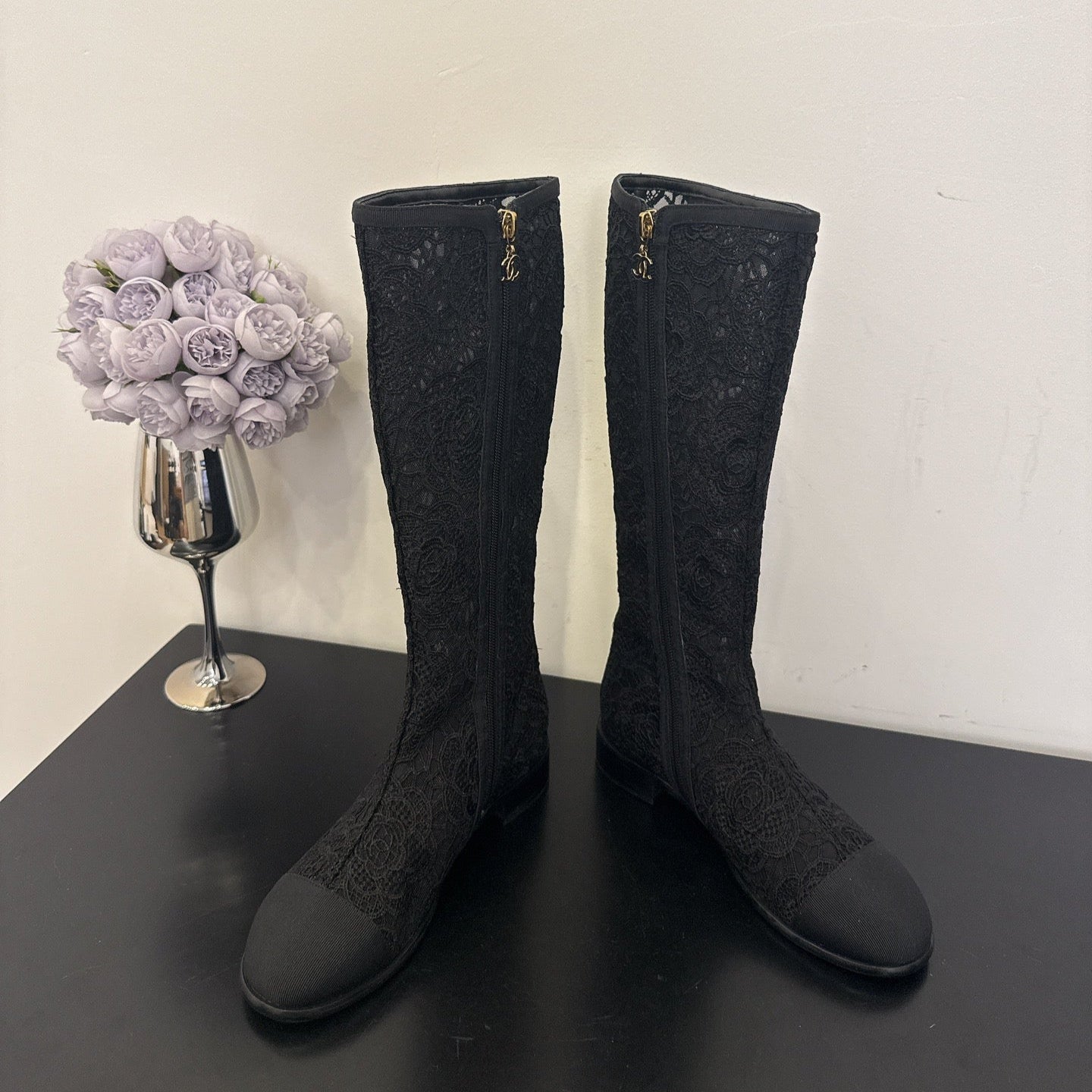 CC 25 Long Boot Black Mesh 354927