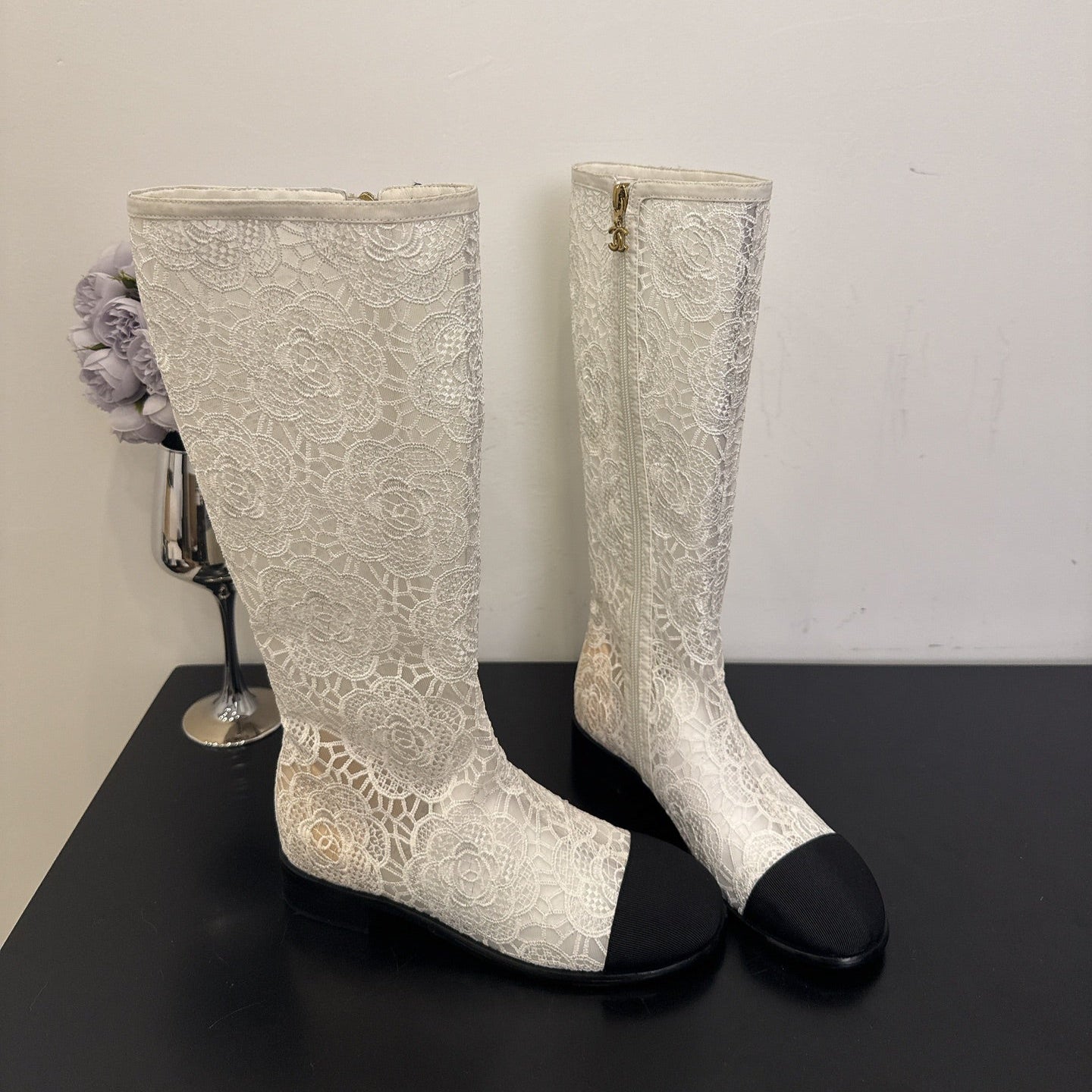 CC 25 Long Boot White Mesh 354928