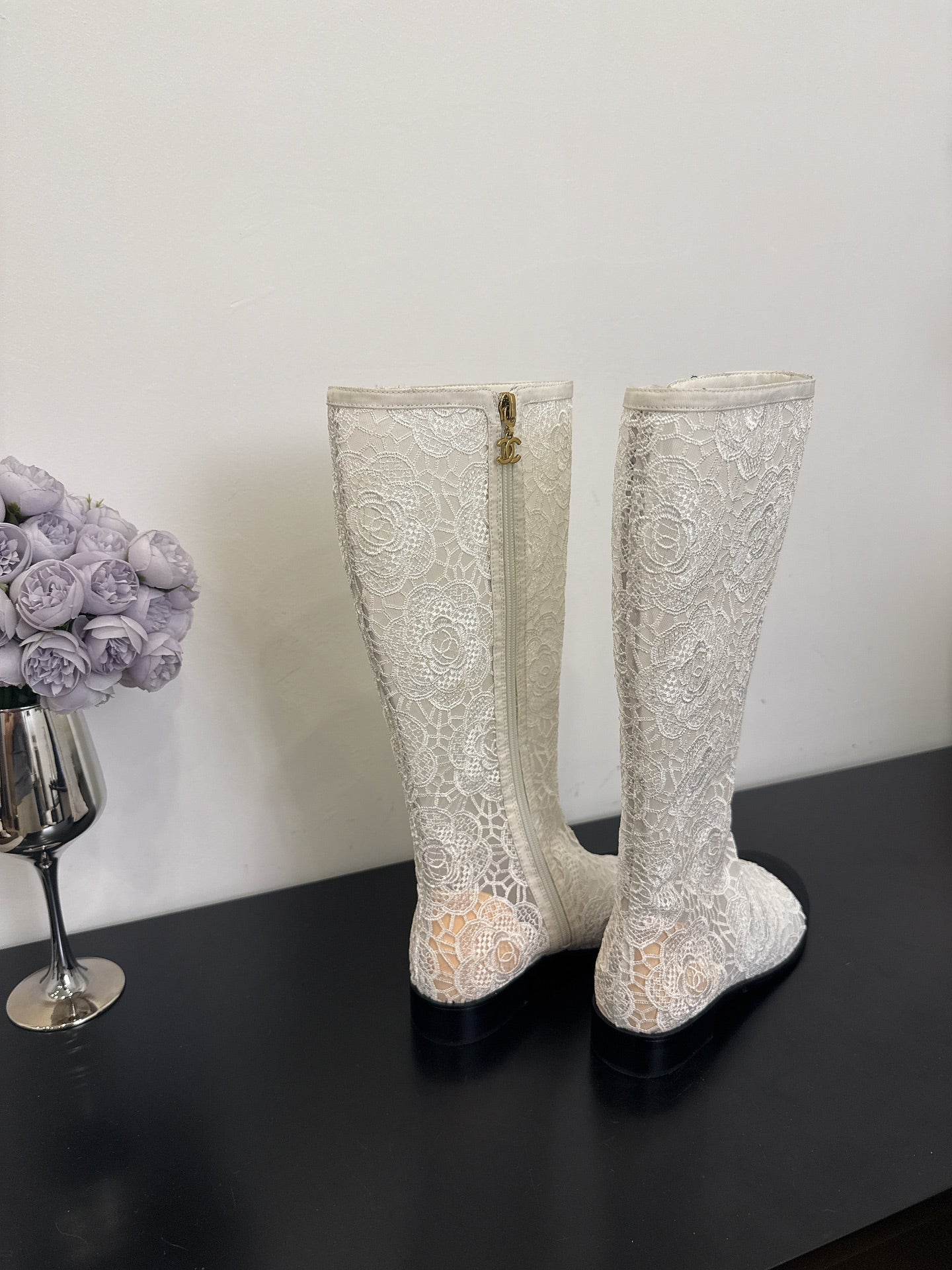 CC 25 Long Boot White Mesh 354928