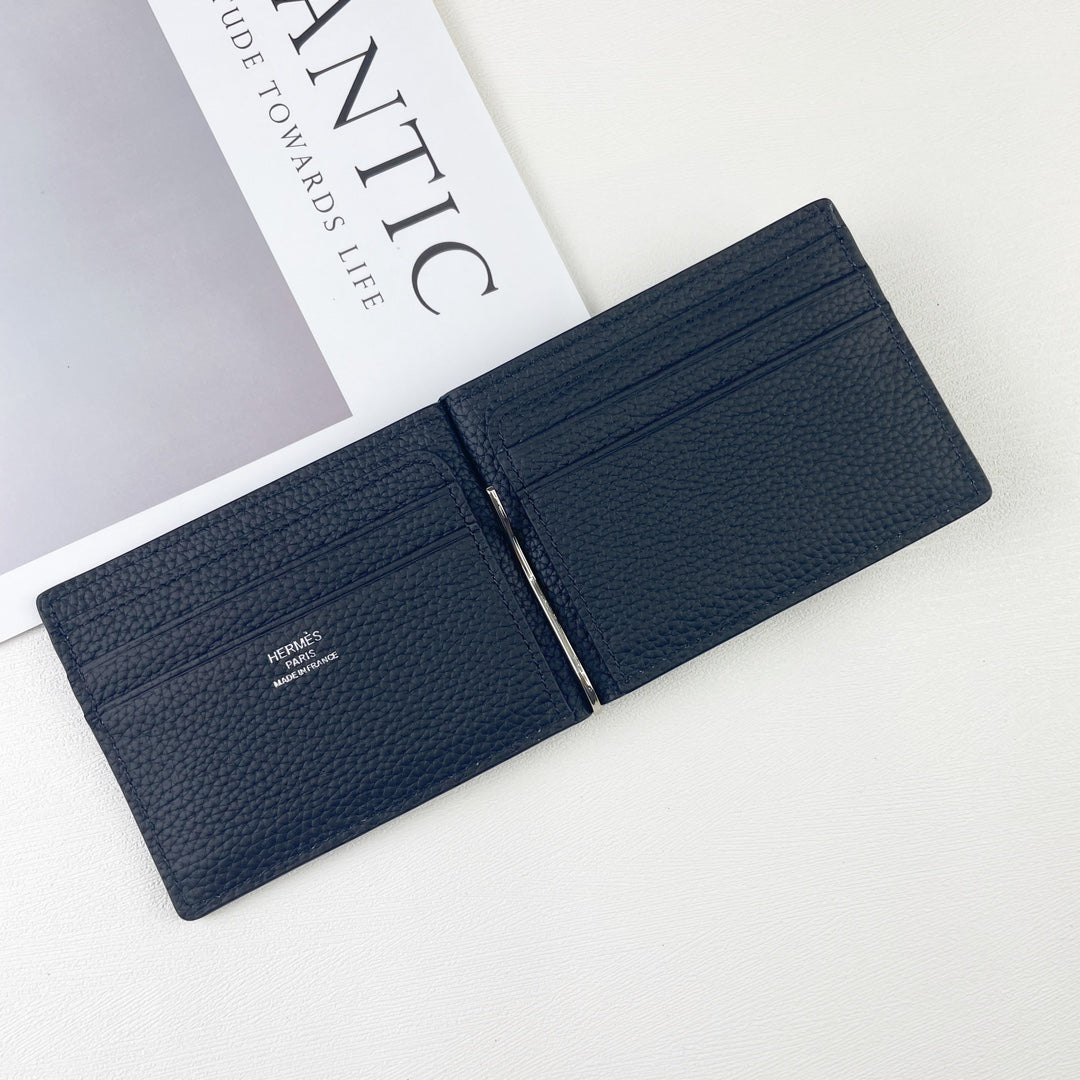 HM SILK’IN DOLLAR WALLET 11 BLACK GRAINED CALFSKIN