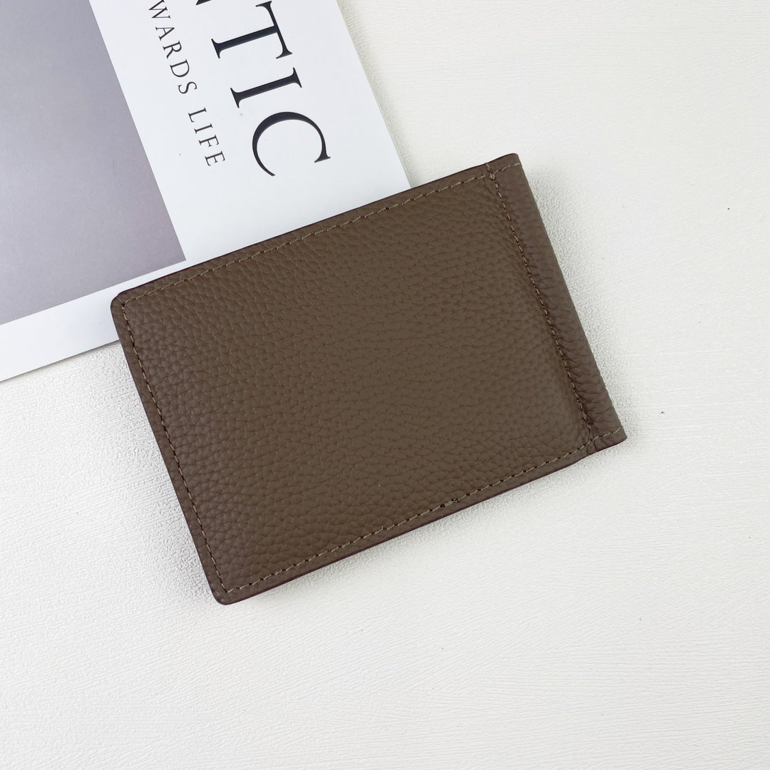 HM SILK’IN DOLLAR WALLET 11 BROWN GRAINED CALFSKIN