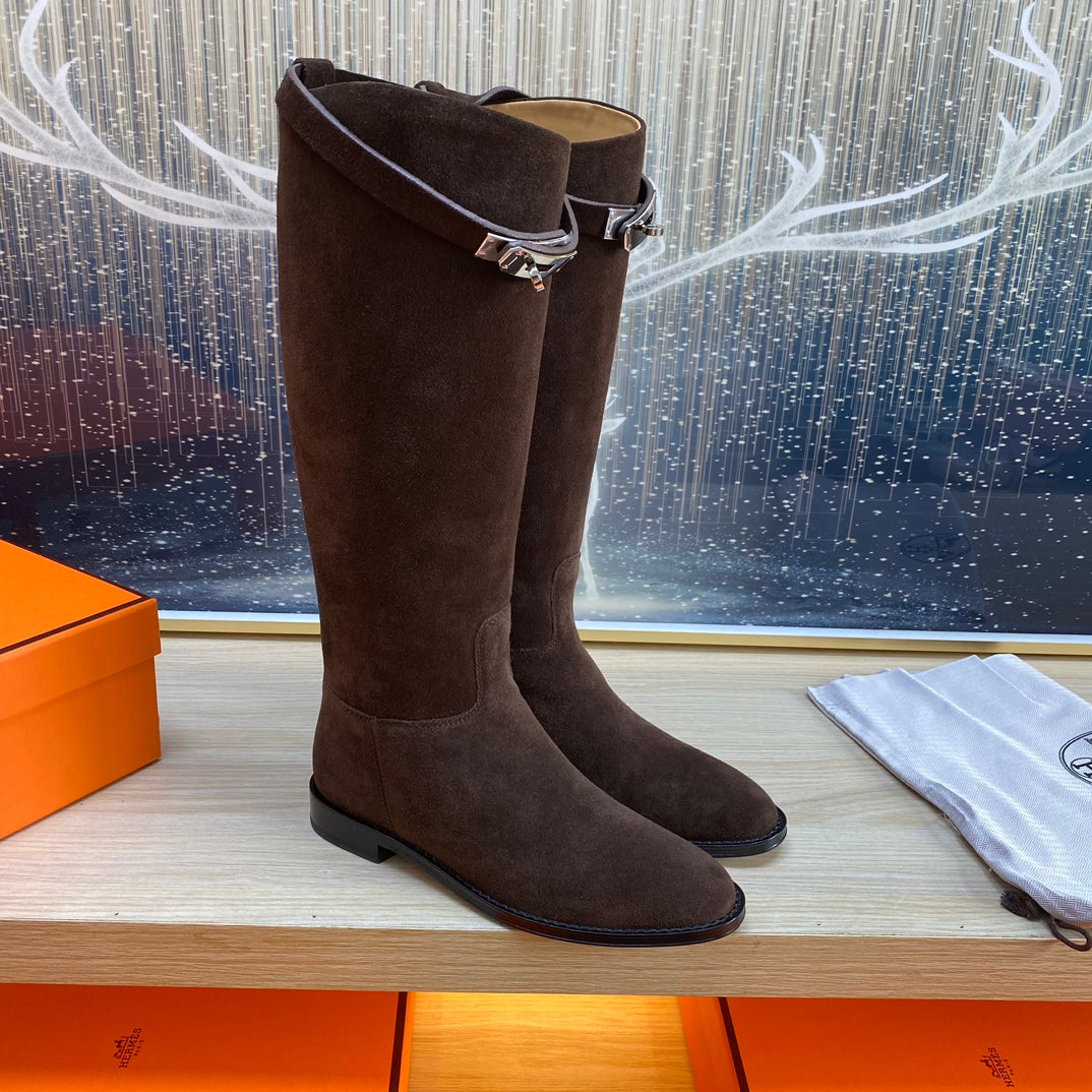 HM Jumping Boot In Chocolate Suede  987474