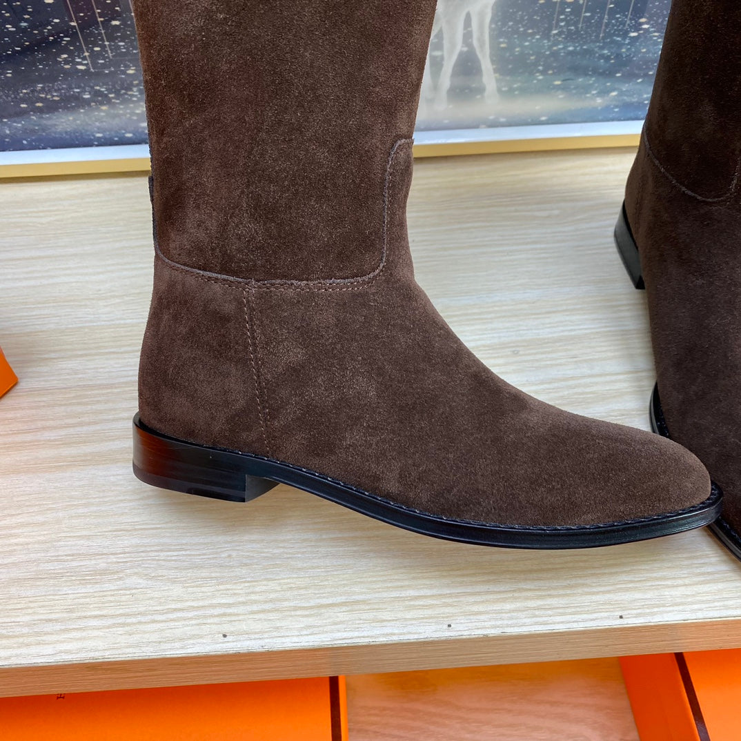 HM Jumping Boot In Chocolate Suede  987474
