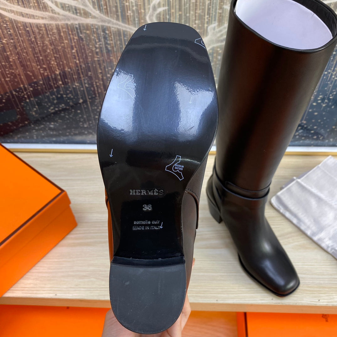 HM Justine Boot In Black Cowhide 987482