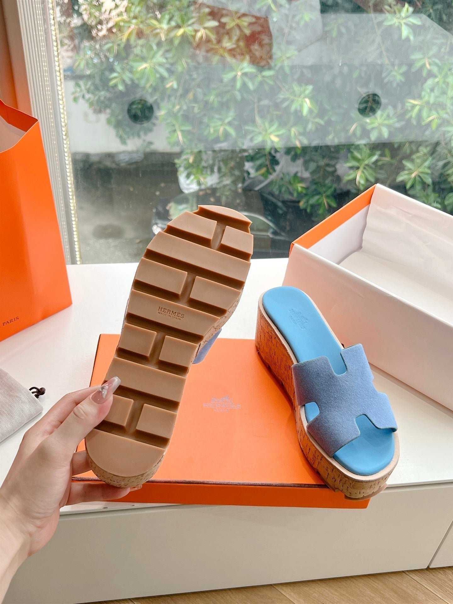 EZE 65 SANDAL SKY BLUE SUEDE