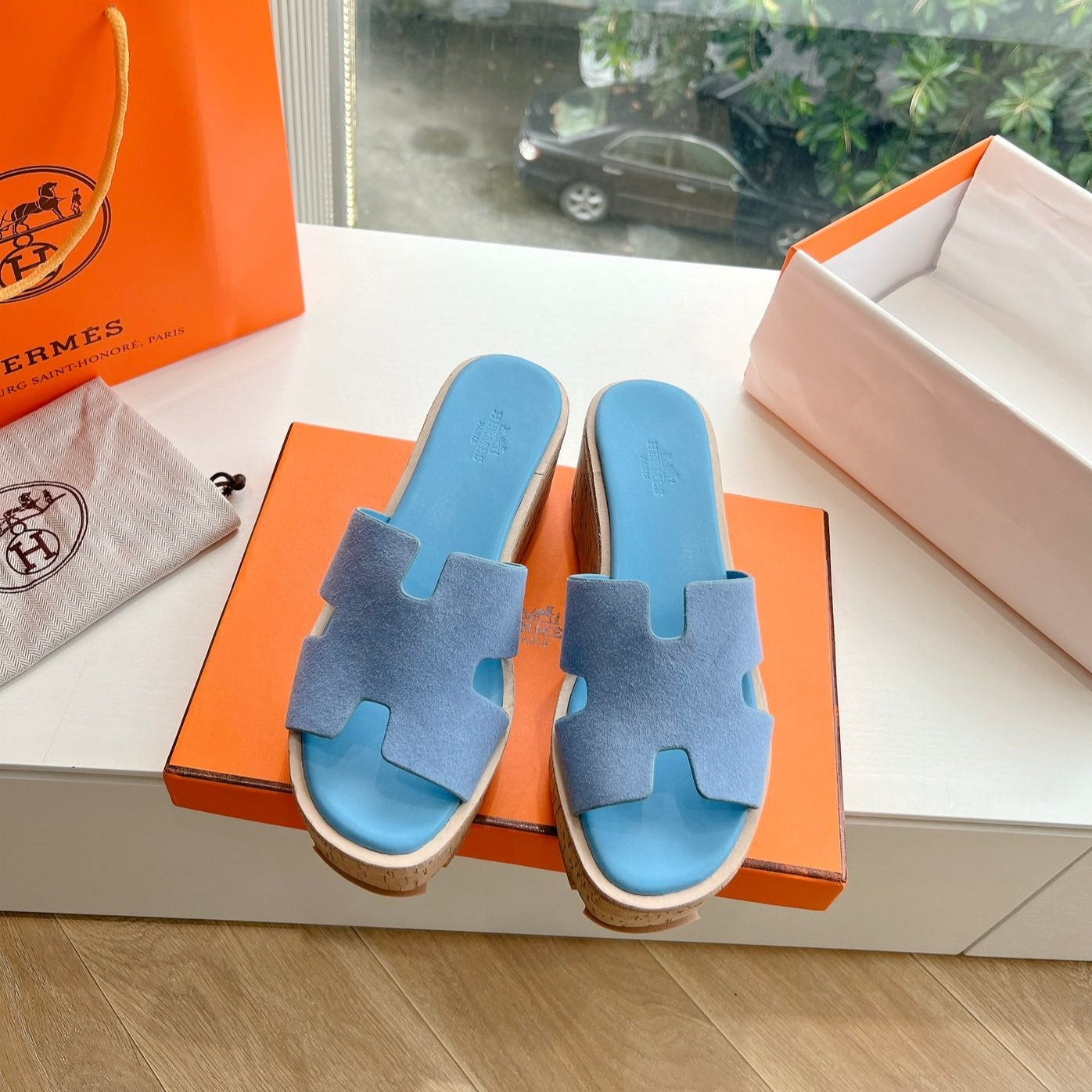 EZE 65 SANDAL SKY BLUE SUEDE