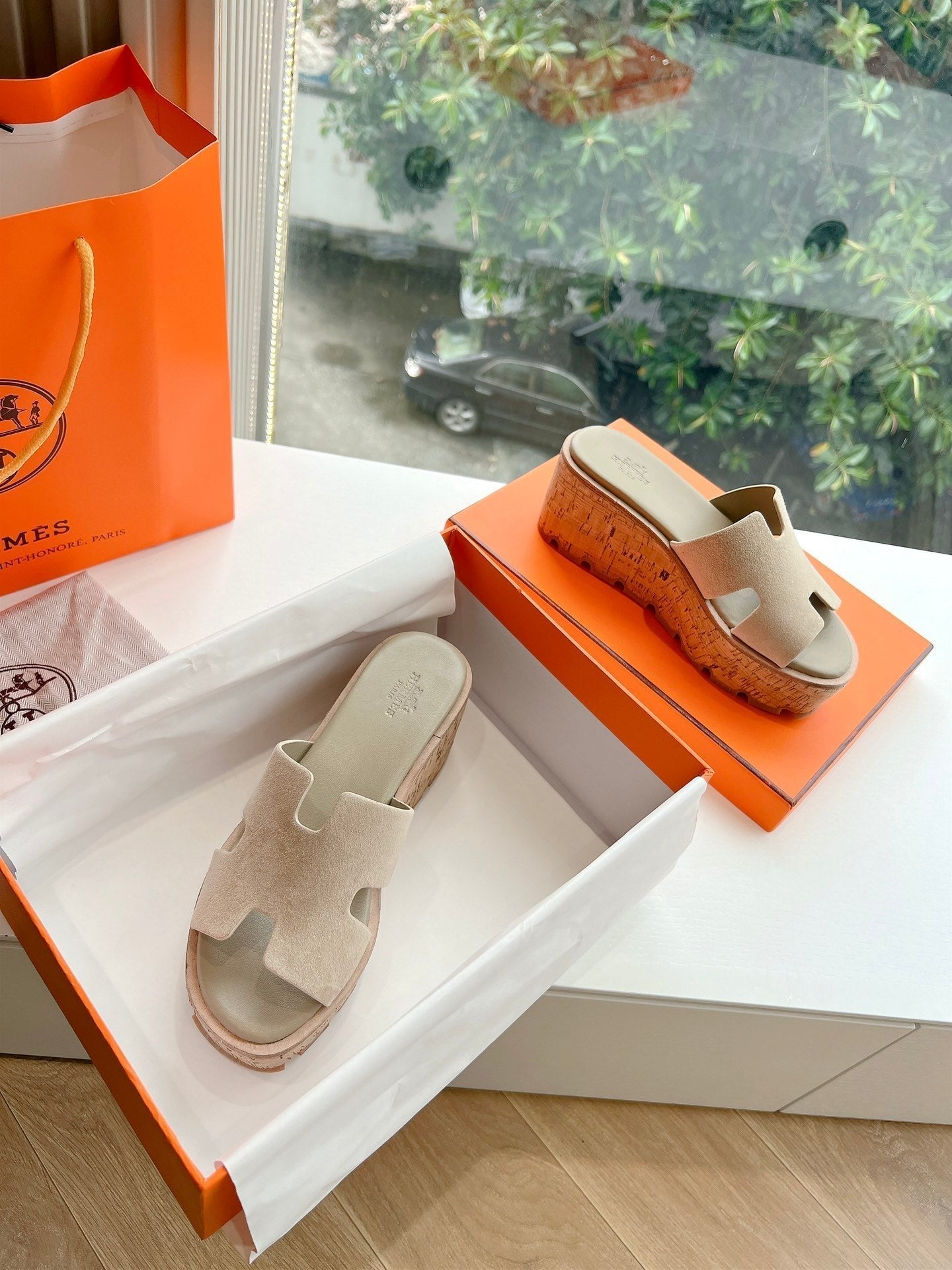 EZE 65 SANDAL CREAM SUEDE