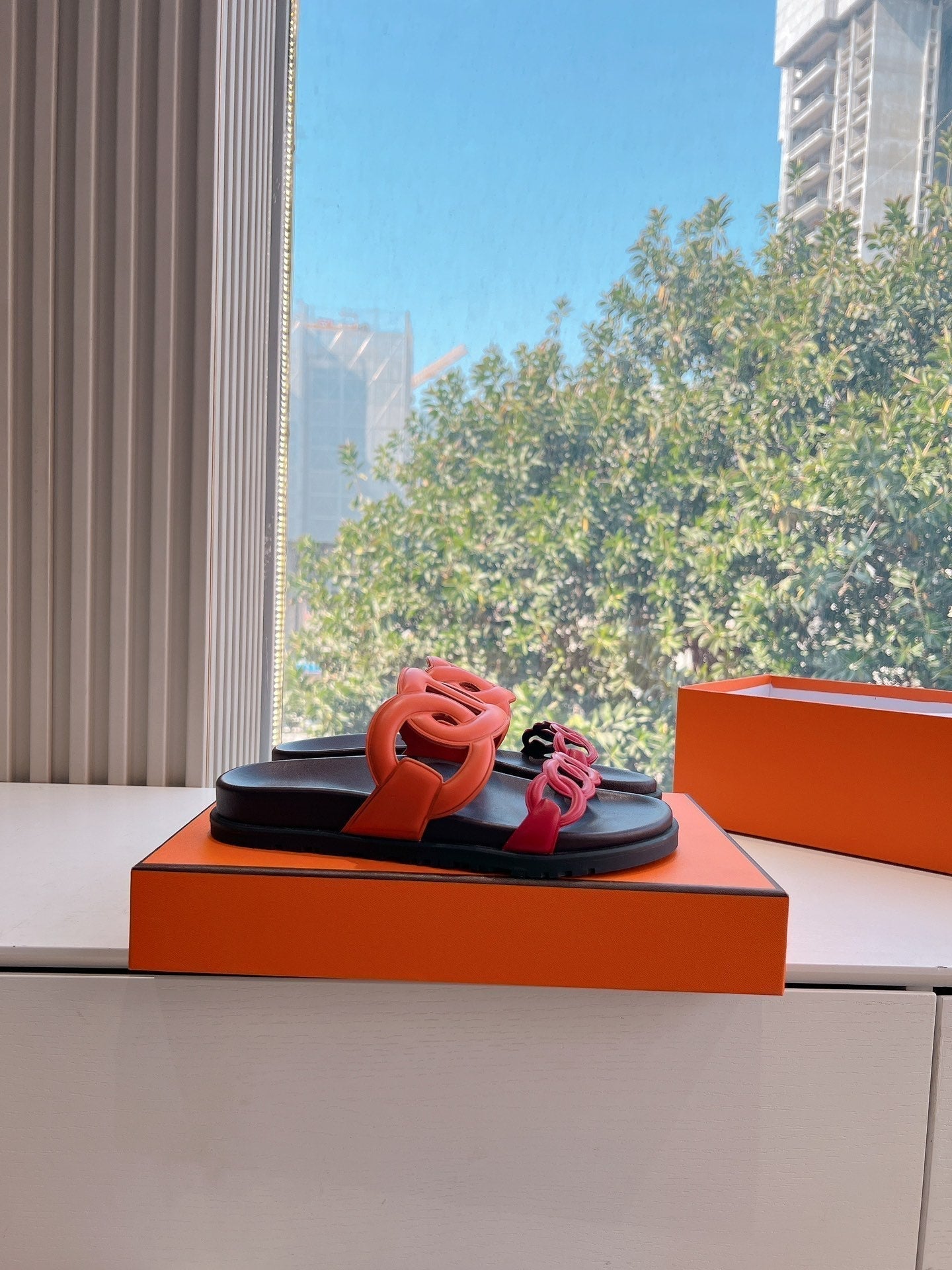 HM 25 Extra Sandal Orange red Calfskin 292563