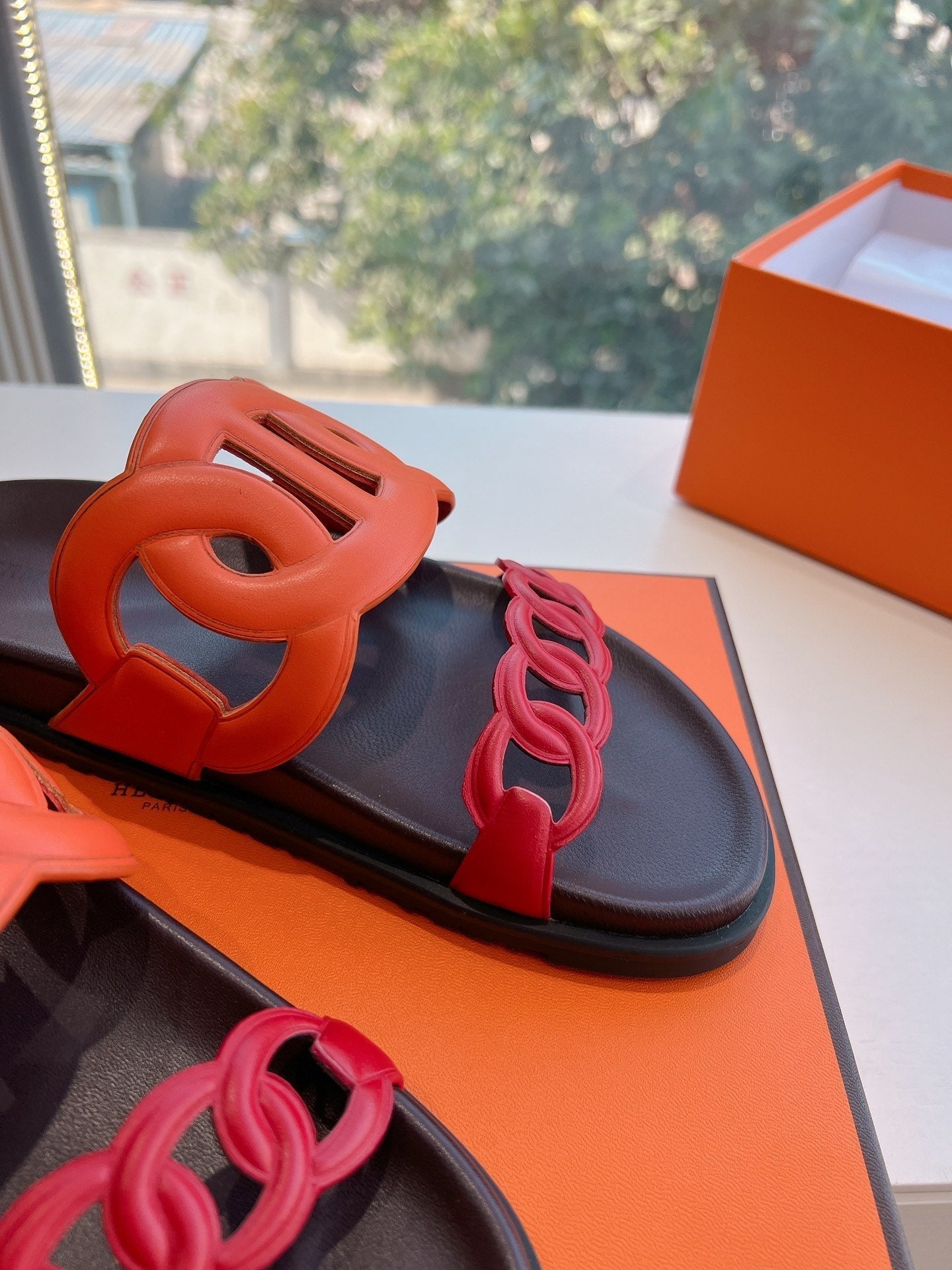 HM 25 Extra Sandal Orange red Calfskin 292563