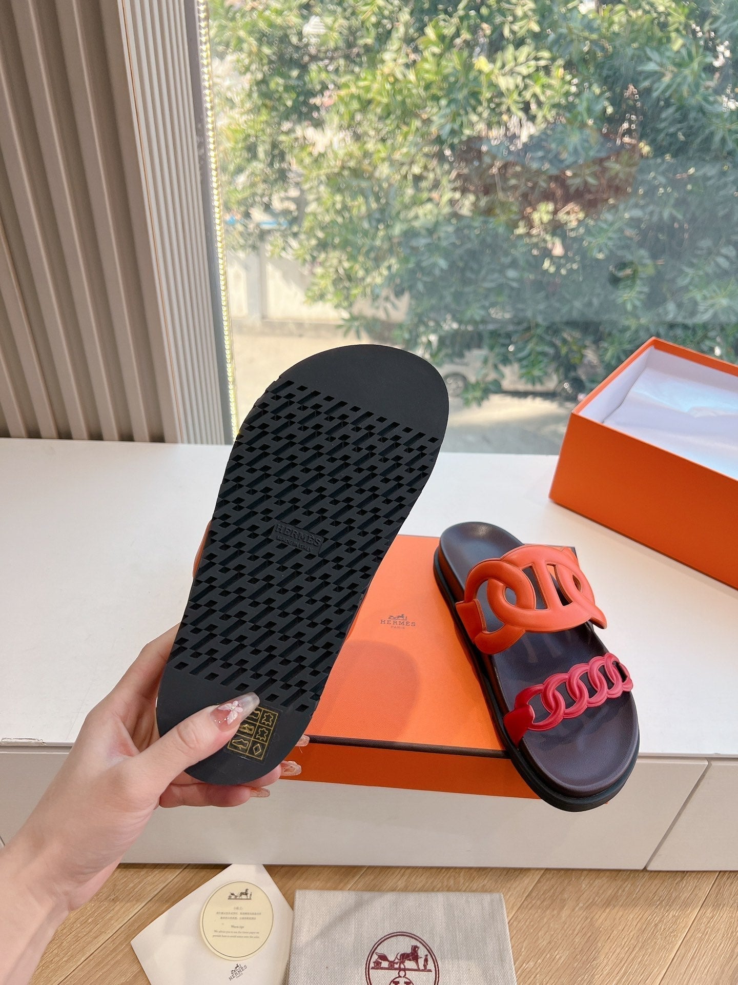 HM 25 Extra Sandal Orange red Calfskin 292563