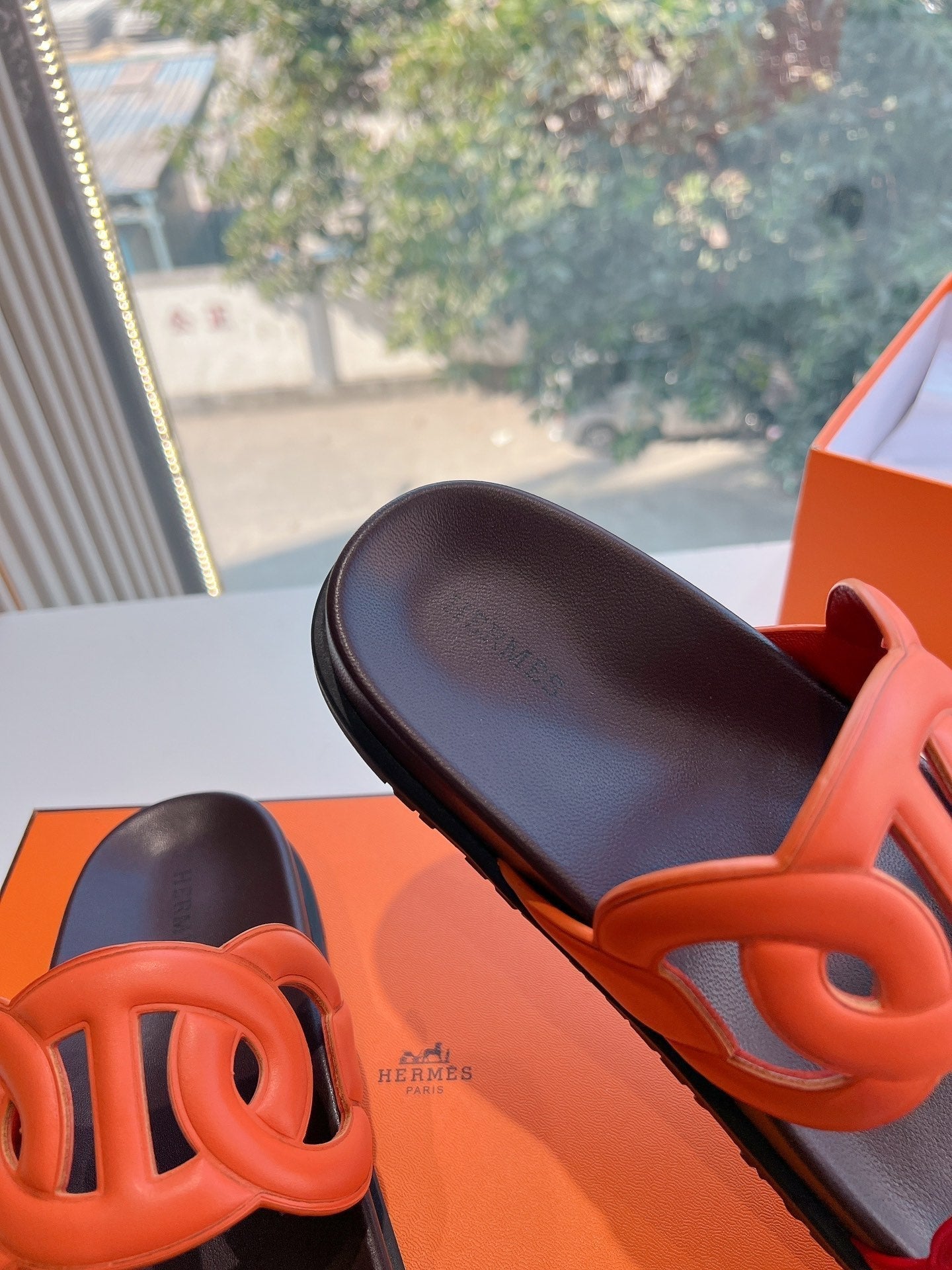 HM 25 Extra Sandal Orange red Calfskin 292563