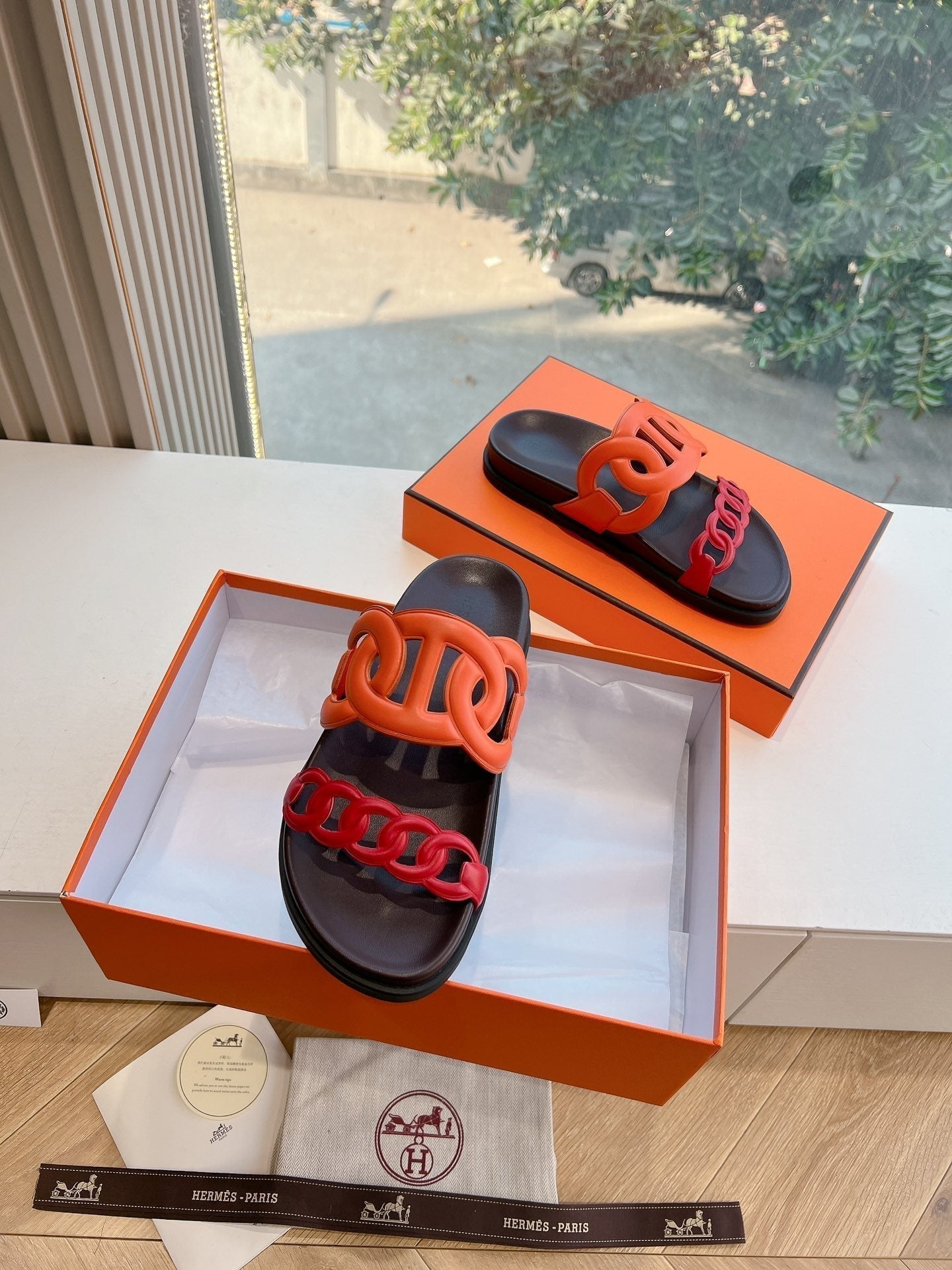 HM 25 Extra Sandal Orange red Calfskin 292563