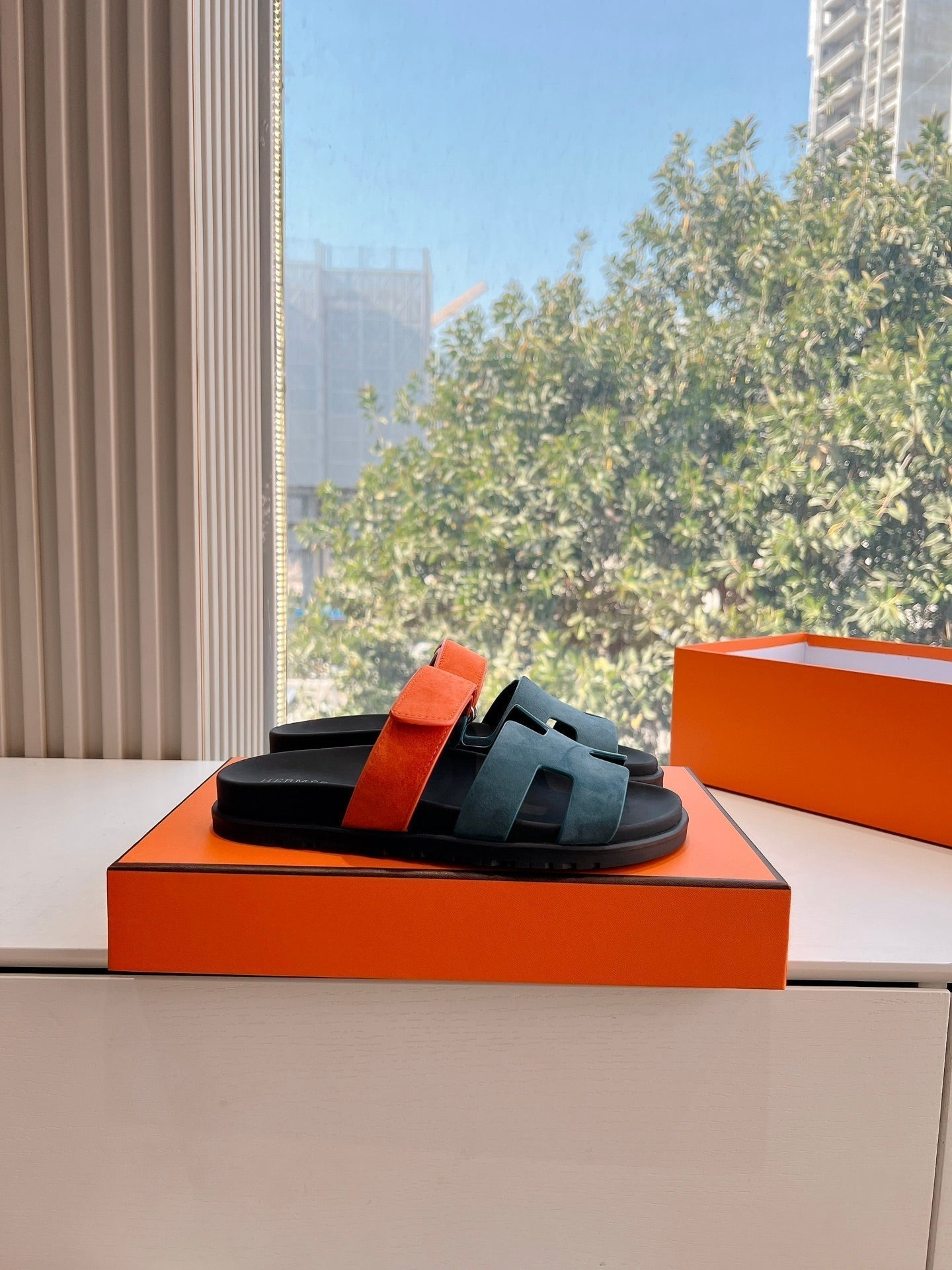 HM Chypre Sandal Celadon Green Suede 202808