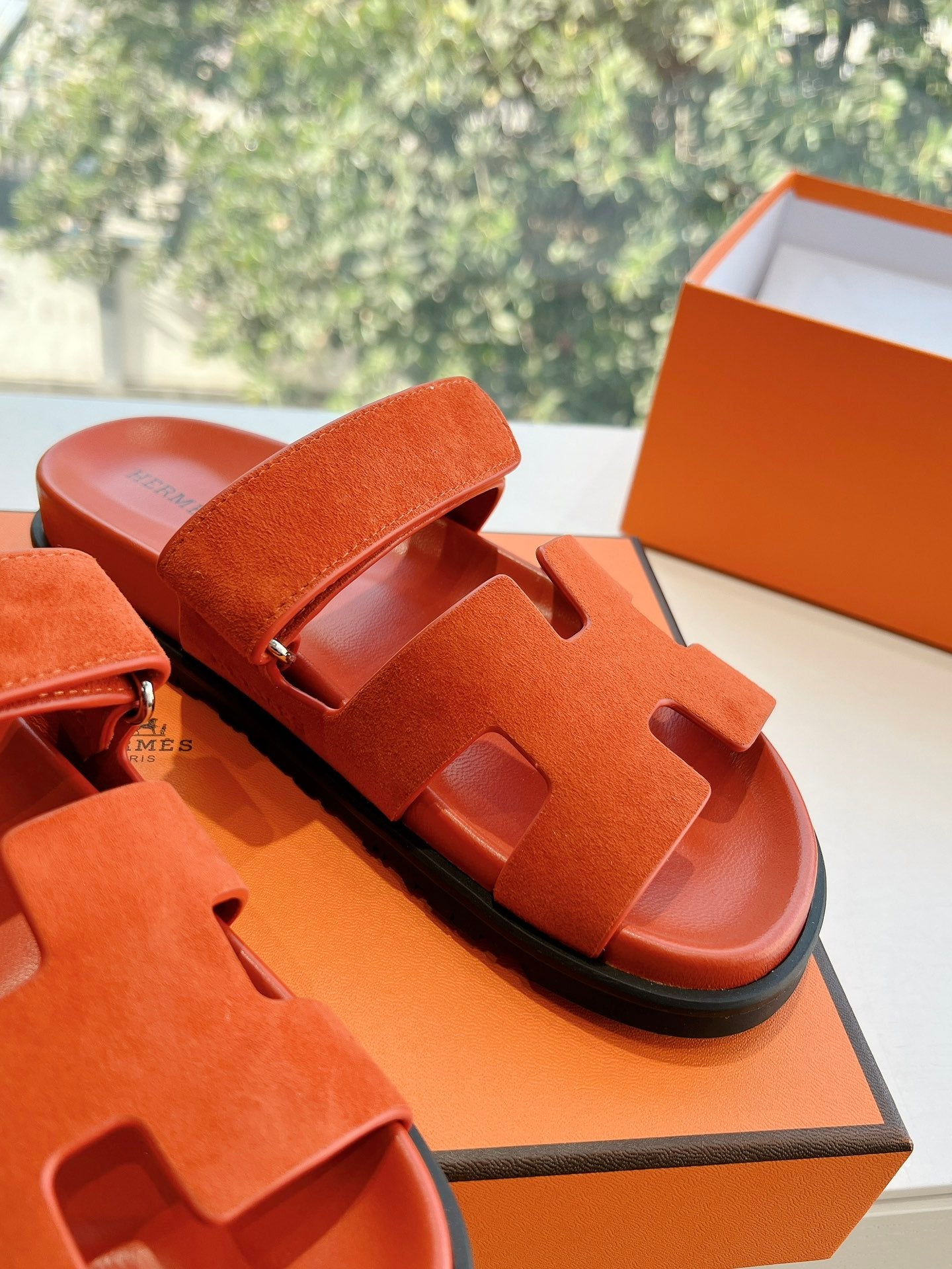 HM Chypre Sandal Orange Suede 202809