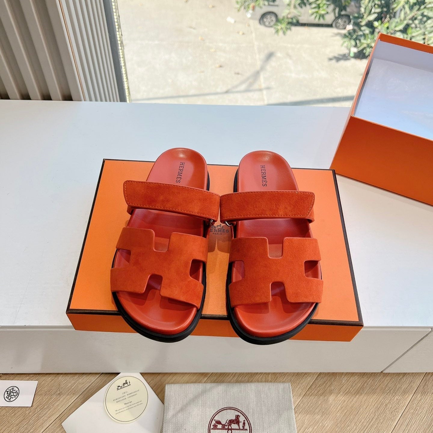 HM Chypre Sandal Orange Suede 202809