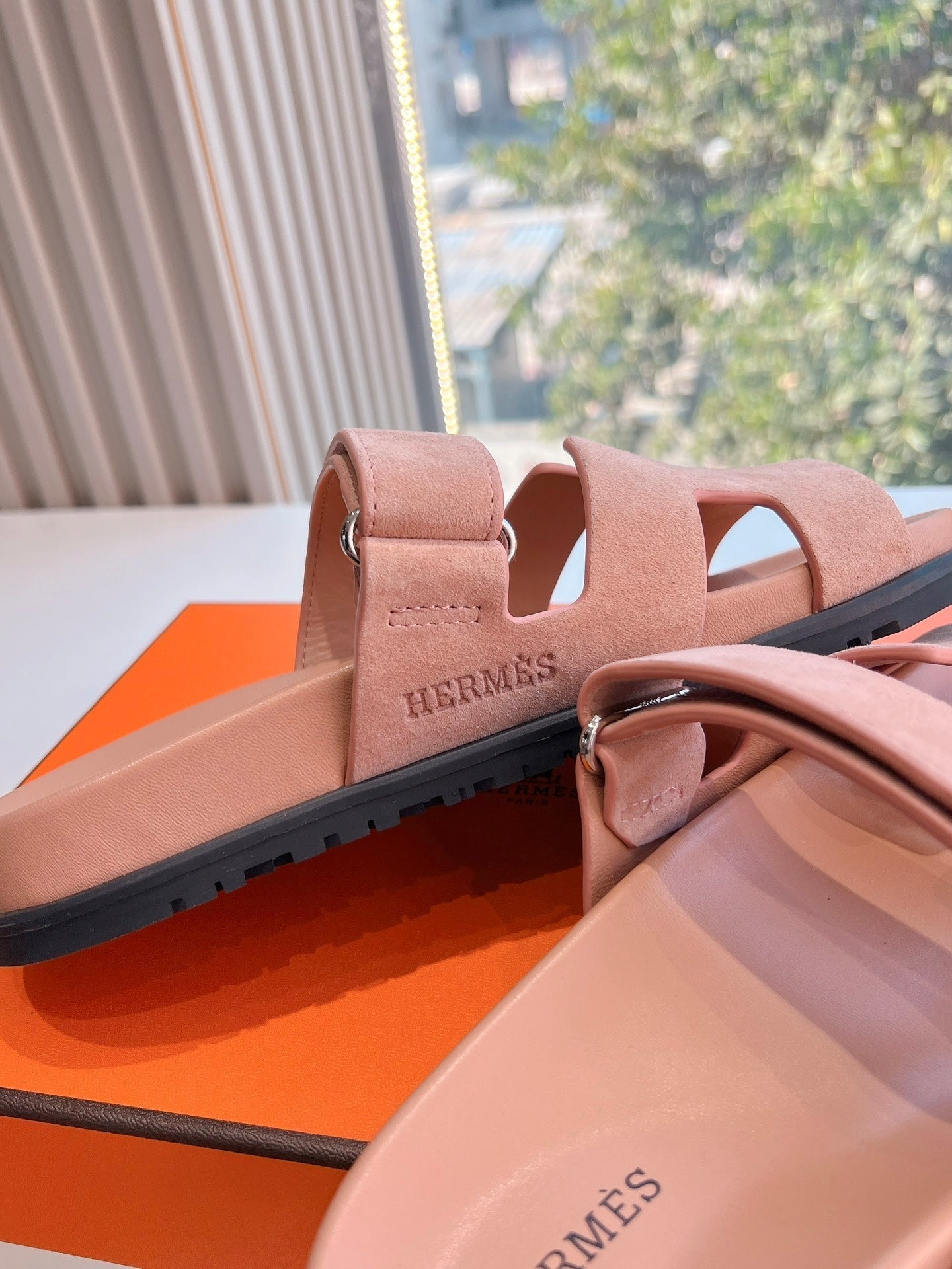 HM Chypre Sandal Pink Pastel Suede 202811