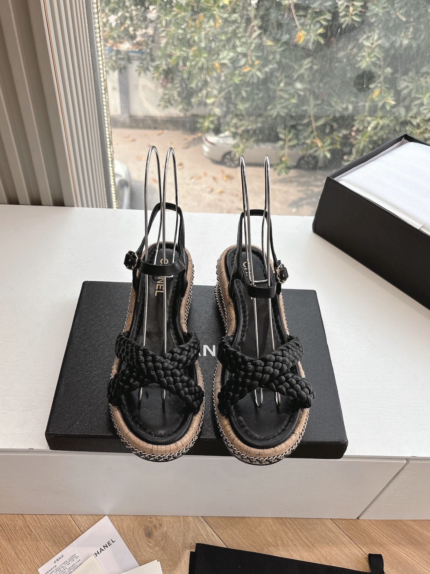 CC Mules Sandals Black 6cm Lambskin 202879