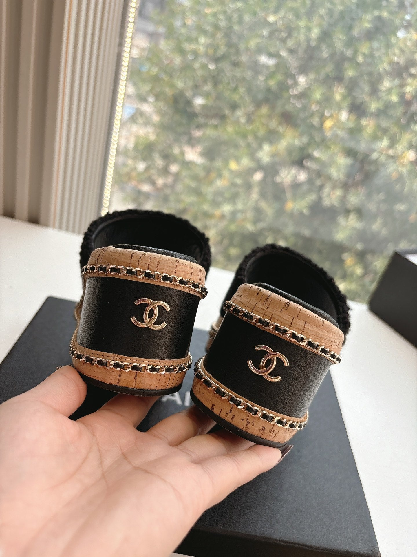 CC Sandals Black 6cm Lambskin 202896