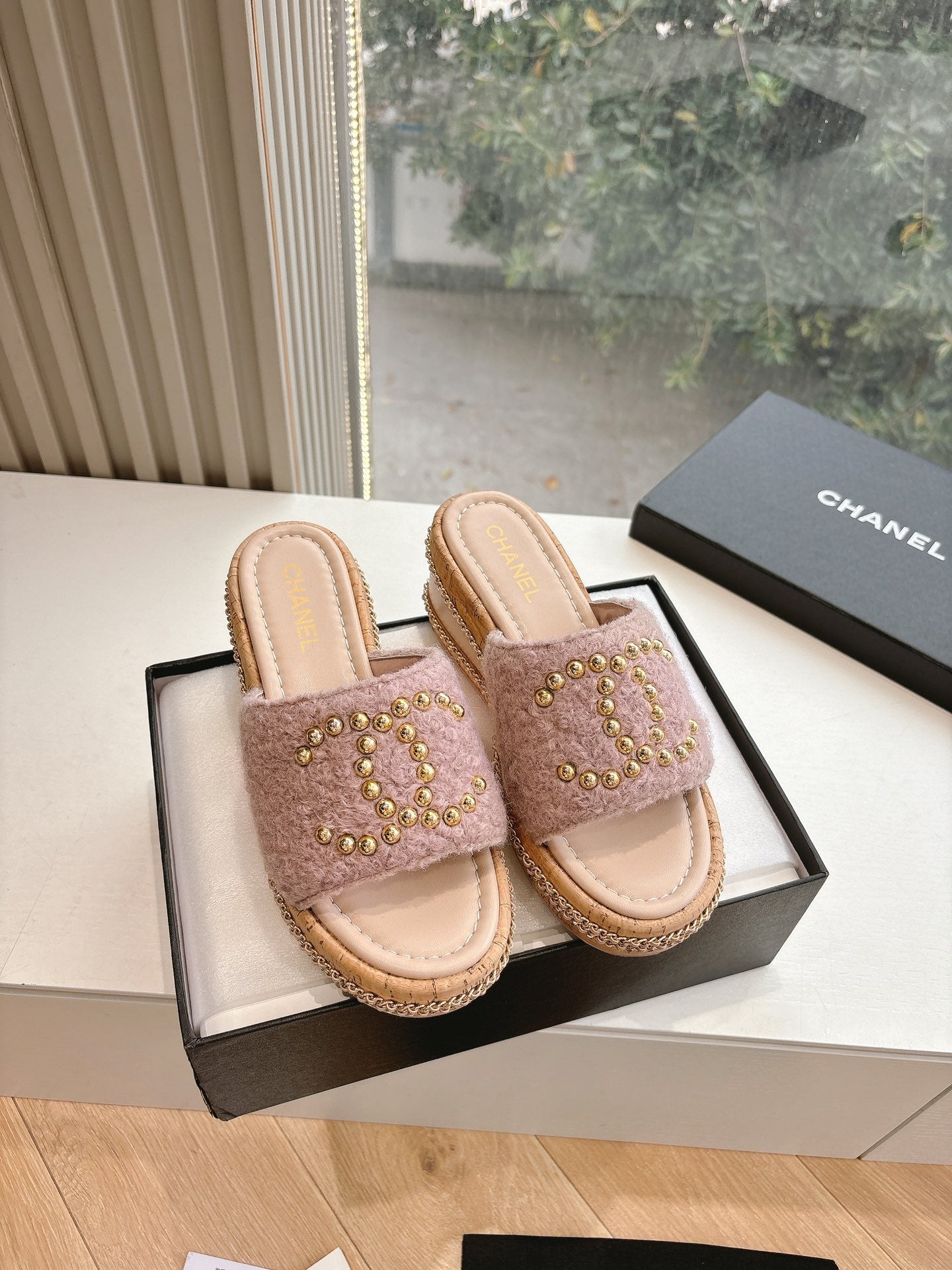 CC Sandals Pink 6cm Lambskin 202899