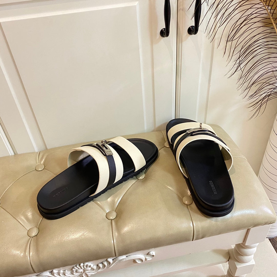 HM Jackson Sandal Ivory White Cowhide 958020