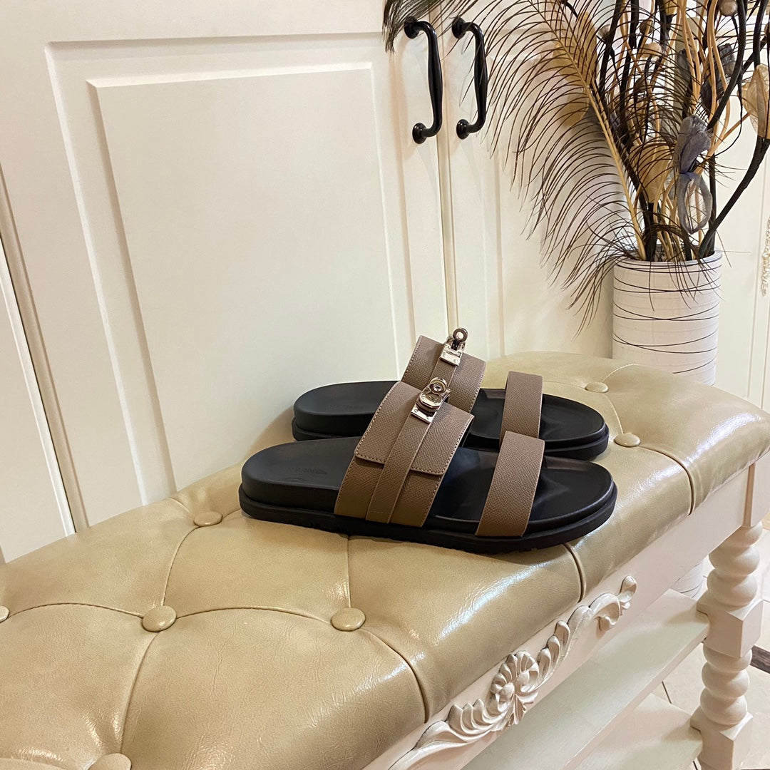 HM Jackson Sandal Deep Brown Cowhide 958026