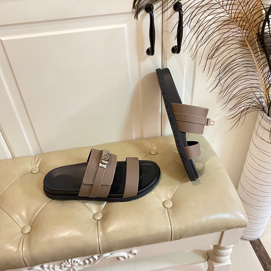 HM Jackson Sandal Deep Brown Cowhide 958026