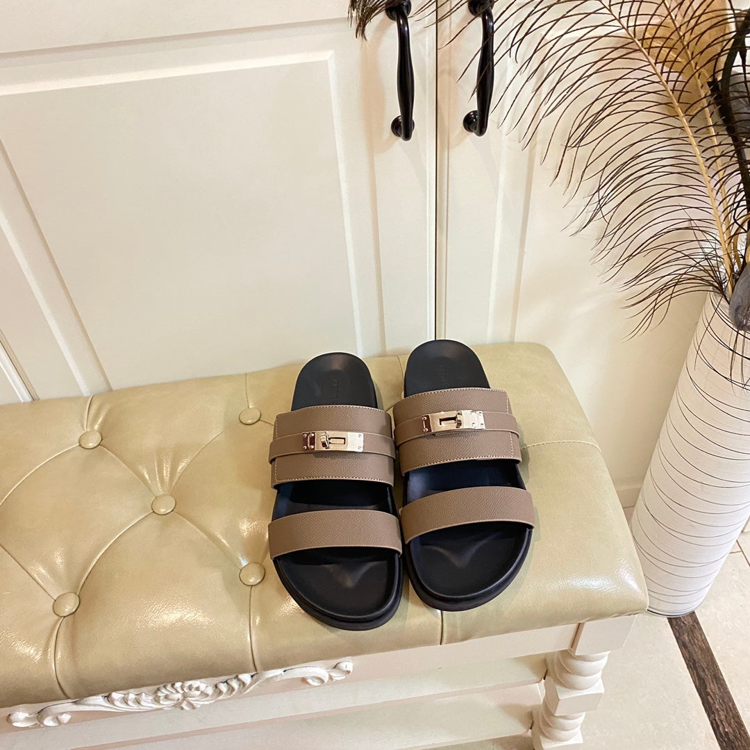 HM Jackson Sandal Deep Brown Cowhide 958026