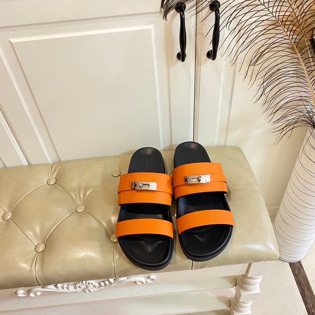 HM Jackson Sandal Orange Cowhide 958036