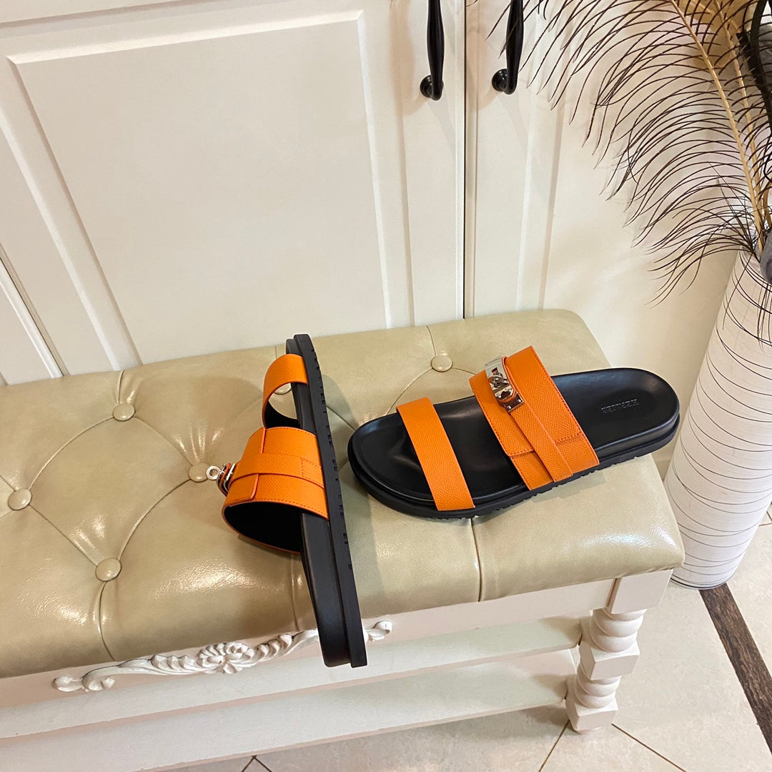 HM Jackson Sandal Orange Cowhide 958036