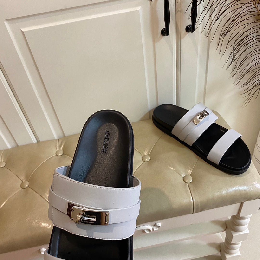 HM Jackson Sandal White Calfskin  958045