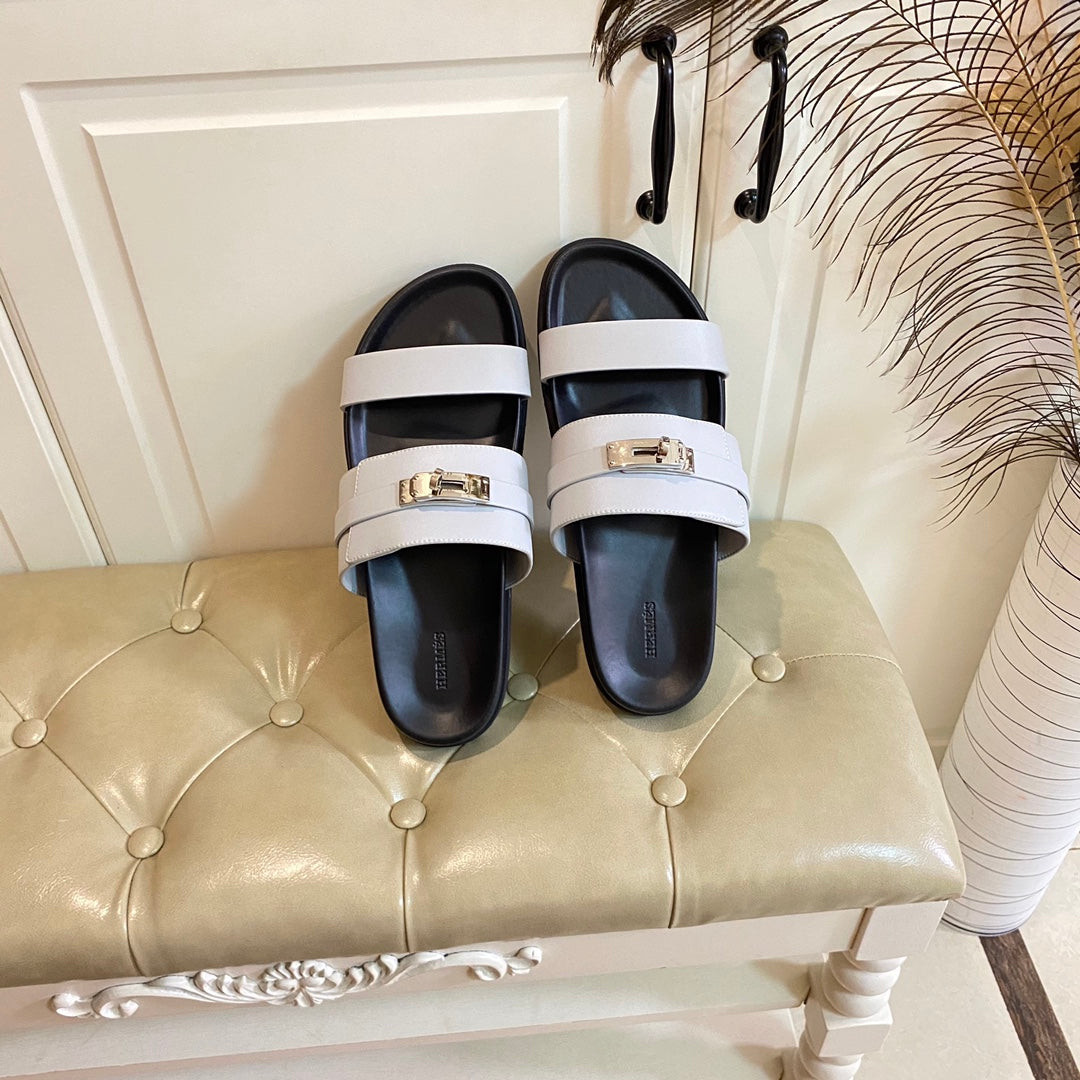 HM Jackson Sandal White Calfskin  958045