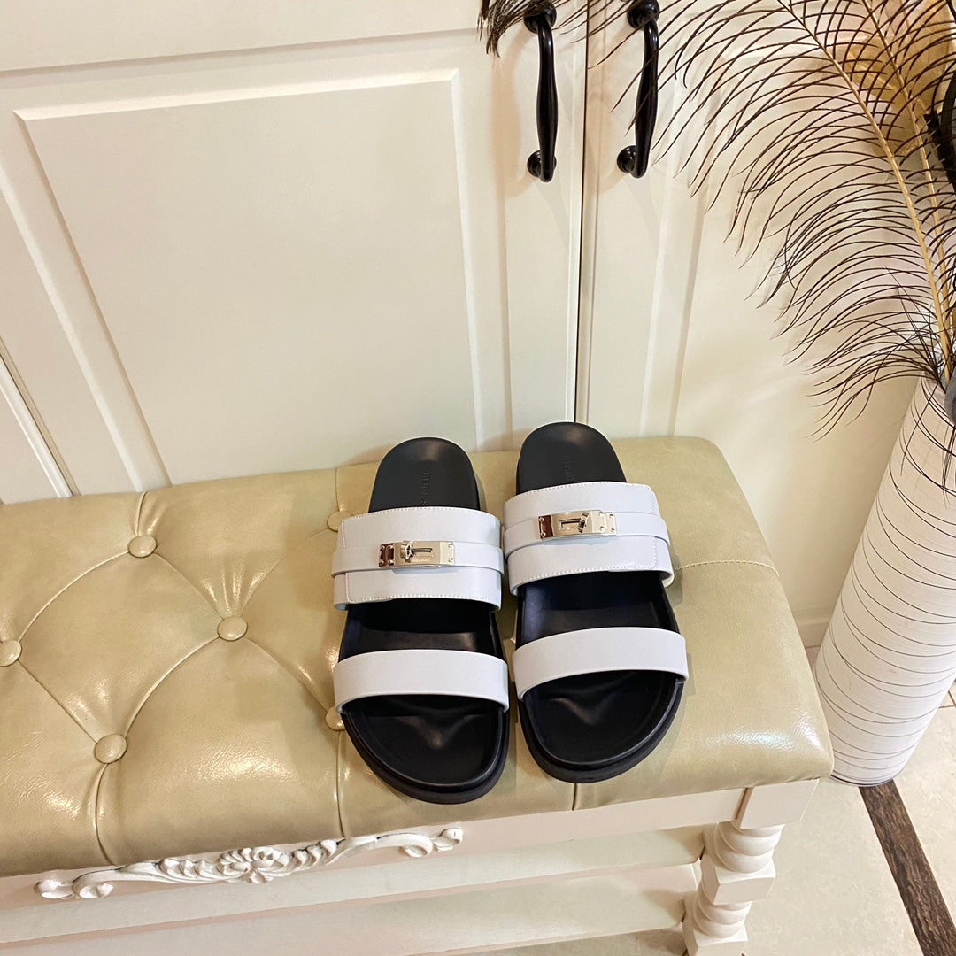 HM Jackson Sandal White Calfskin  958045