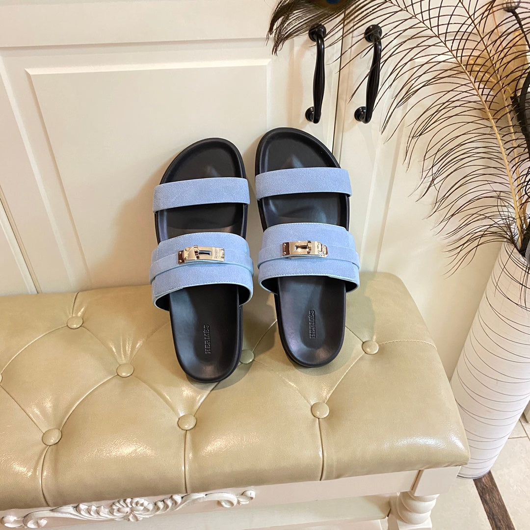 HM Jackson Sandal Could Blue Suede 958054