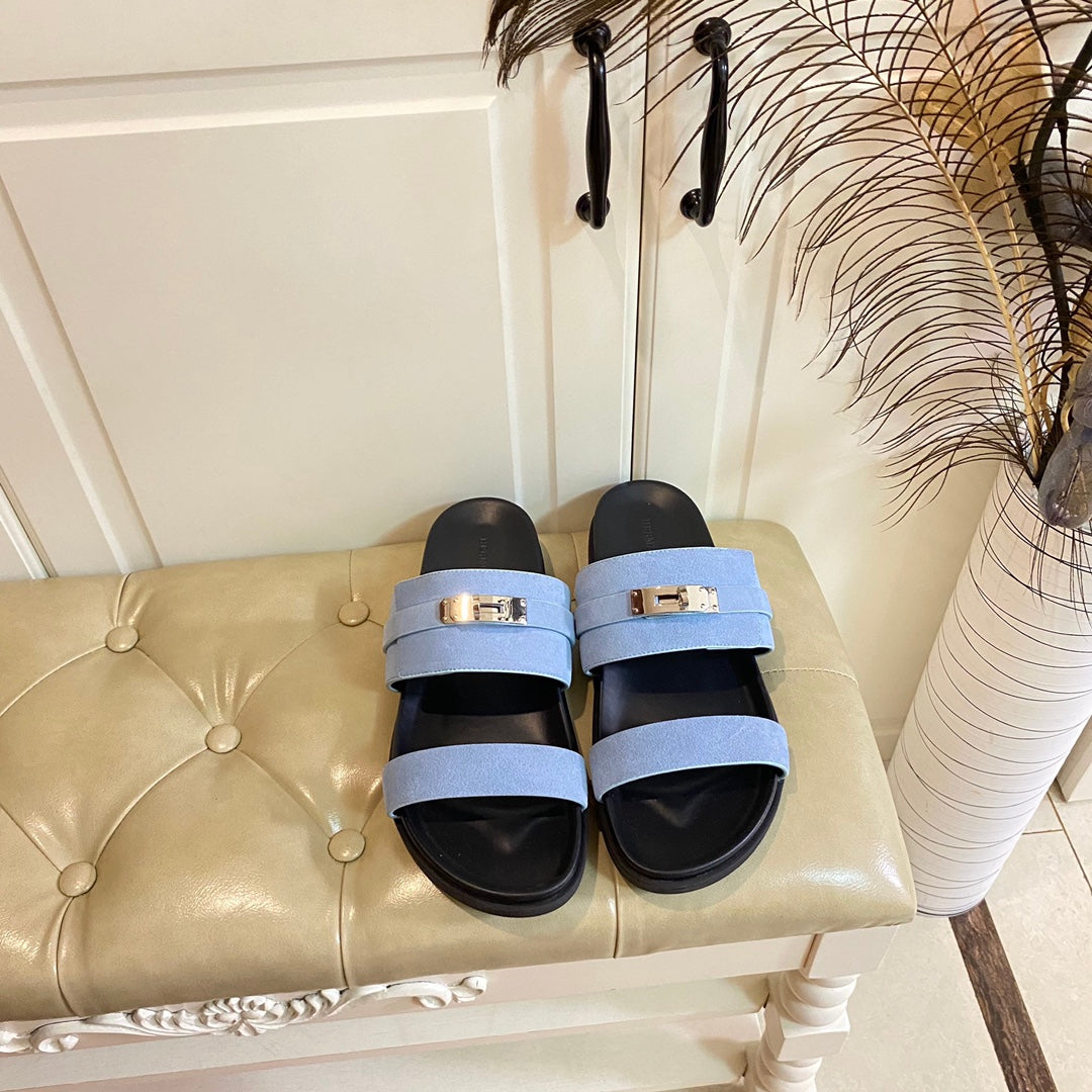 HM Jackson Sandal Could Blue Suede 958054