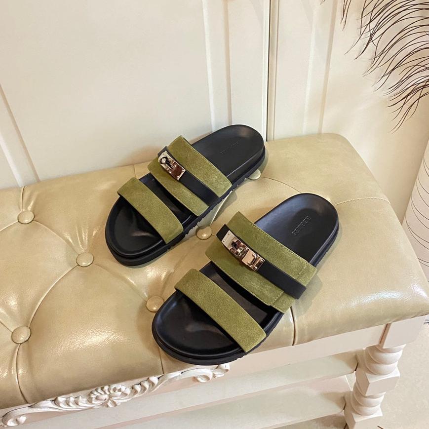 HM Jackson Sandal Light Moss Green Suede 958056