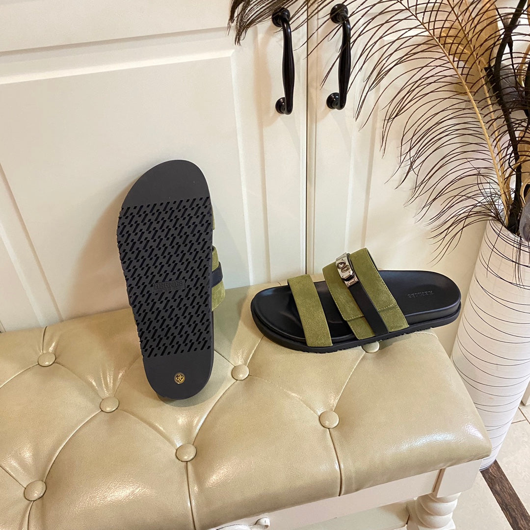 HM Jackson Sandal Light Moss Green Suede 958056